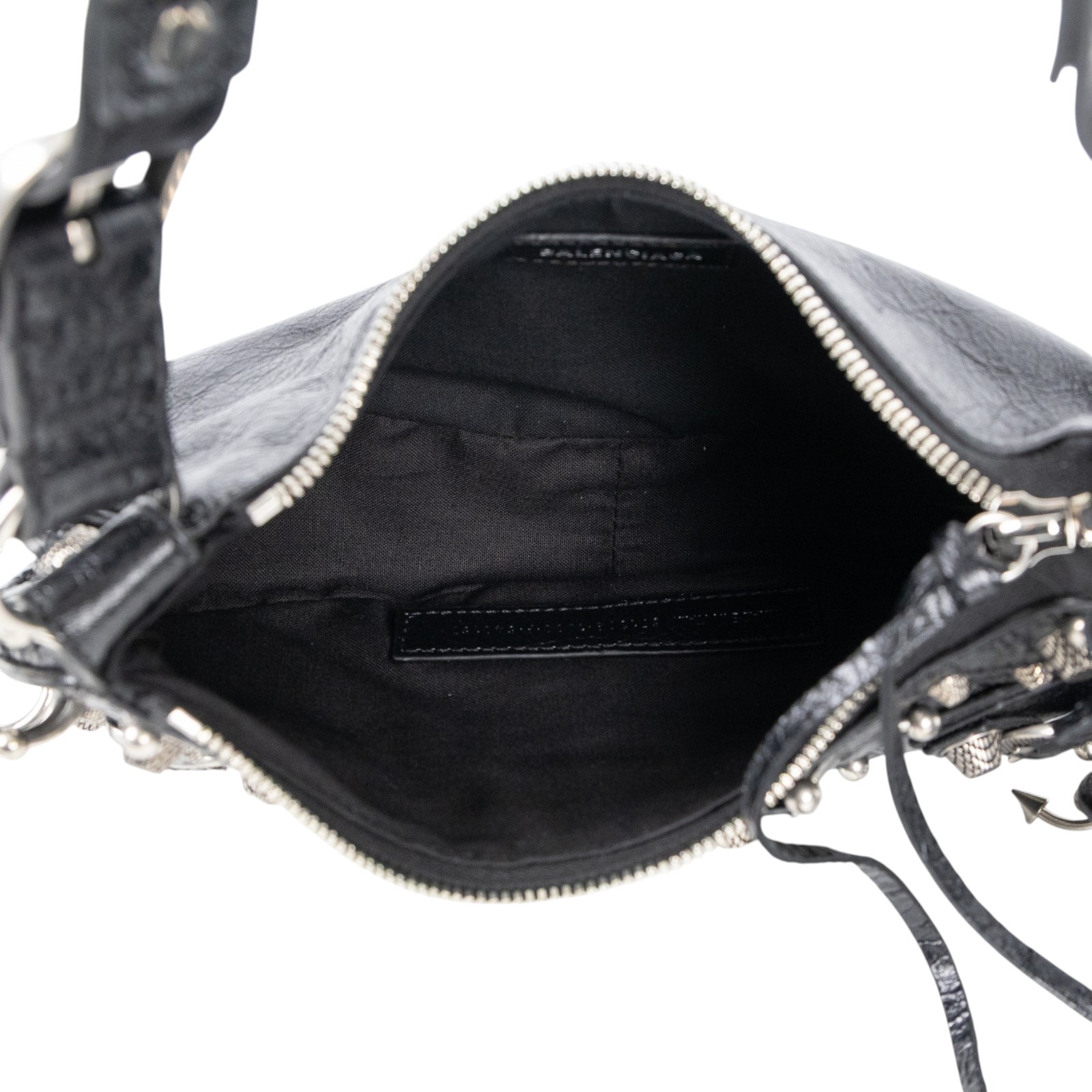 巴黎世家 BALENCIAGA Le cagole XS 半月 可頌包 6713091VG9Y 黑鉚釘NEO CAGOLE 防塵袋/鏡子