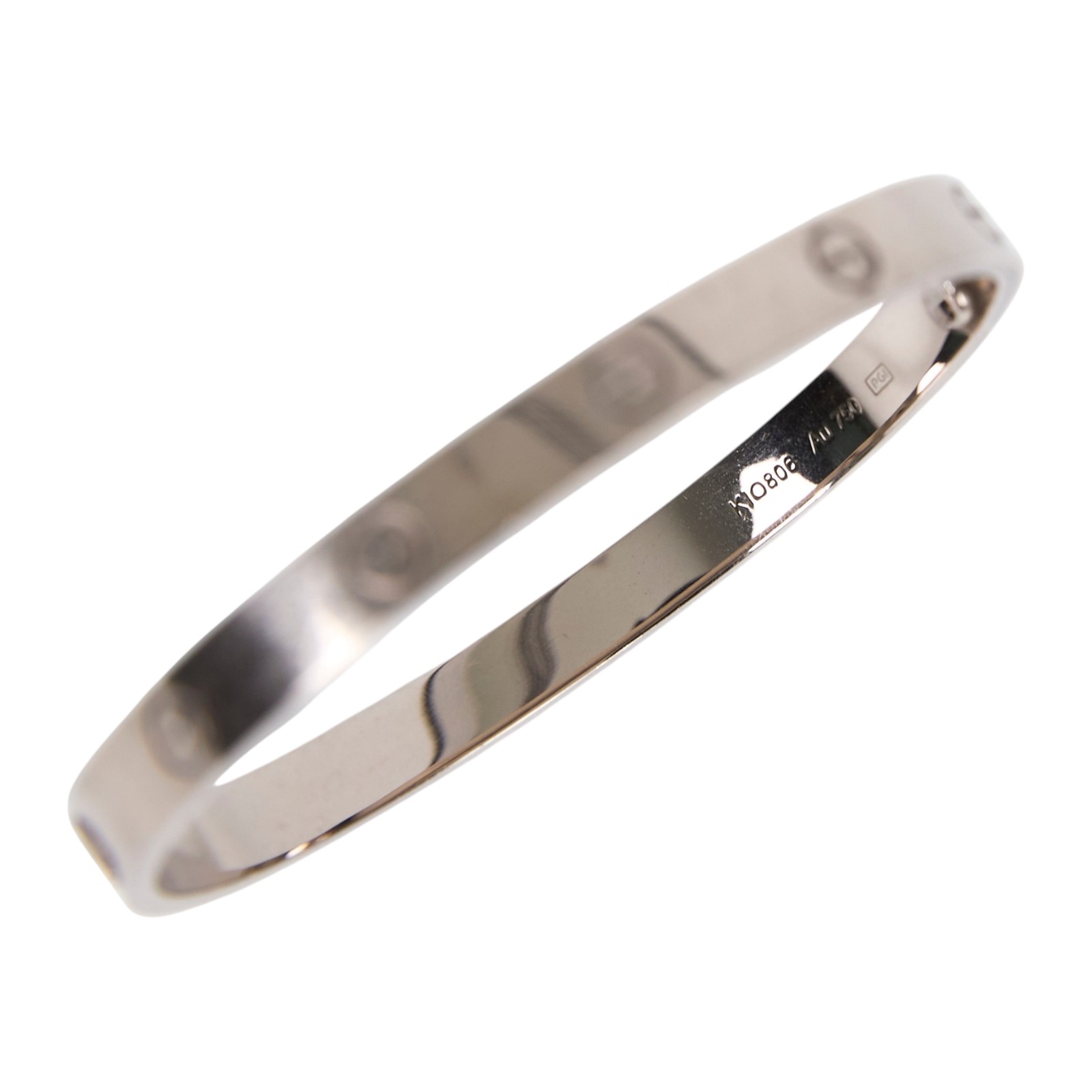 卡地亞 CARTIER LOVE手環 B6035418 WG LOVE 手環 #18 原廠盒子/購買證明影本/保證卡/工具