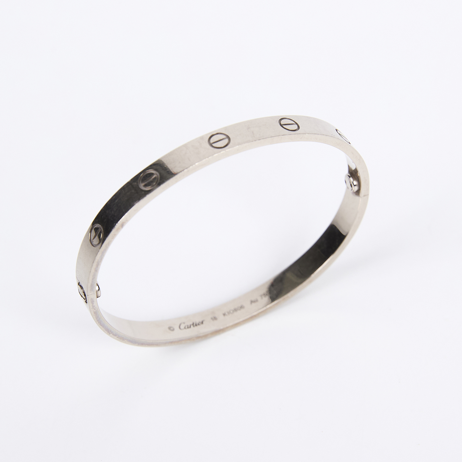 卡地亞 CARTIER LOVE手環 B6035418 WG LOVE 手環 #18 原廠盒子/購買證明影本/保證卡/工具