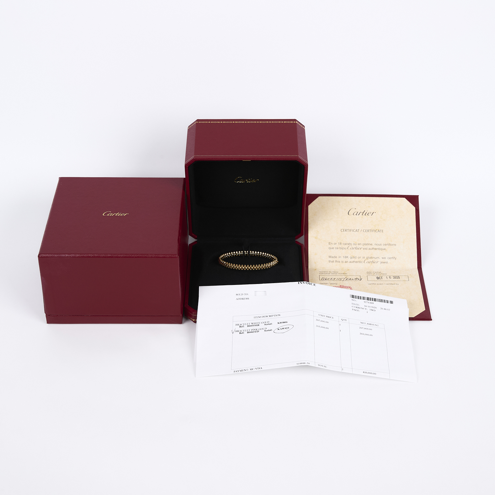 卡地亞 CARTIER Clash de 手環 小型款 B6065115 YG Crash de 手環 #15 原廠盒子/購買證明/保證卡