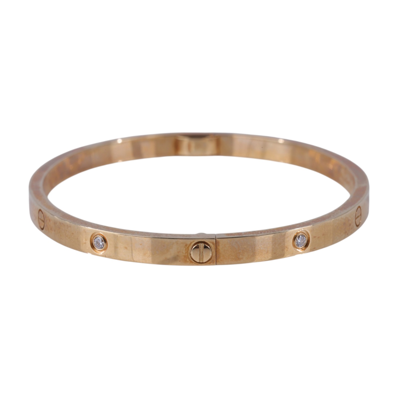 卡地亞 CARTIER Love 手環 小型款 6顆鑽石 B6047216 6P YG LOVE 手環#16 原廠盒子/購買證明/保證卡/工具