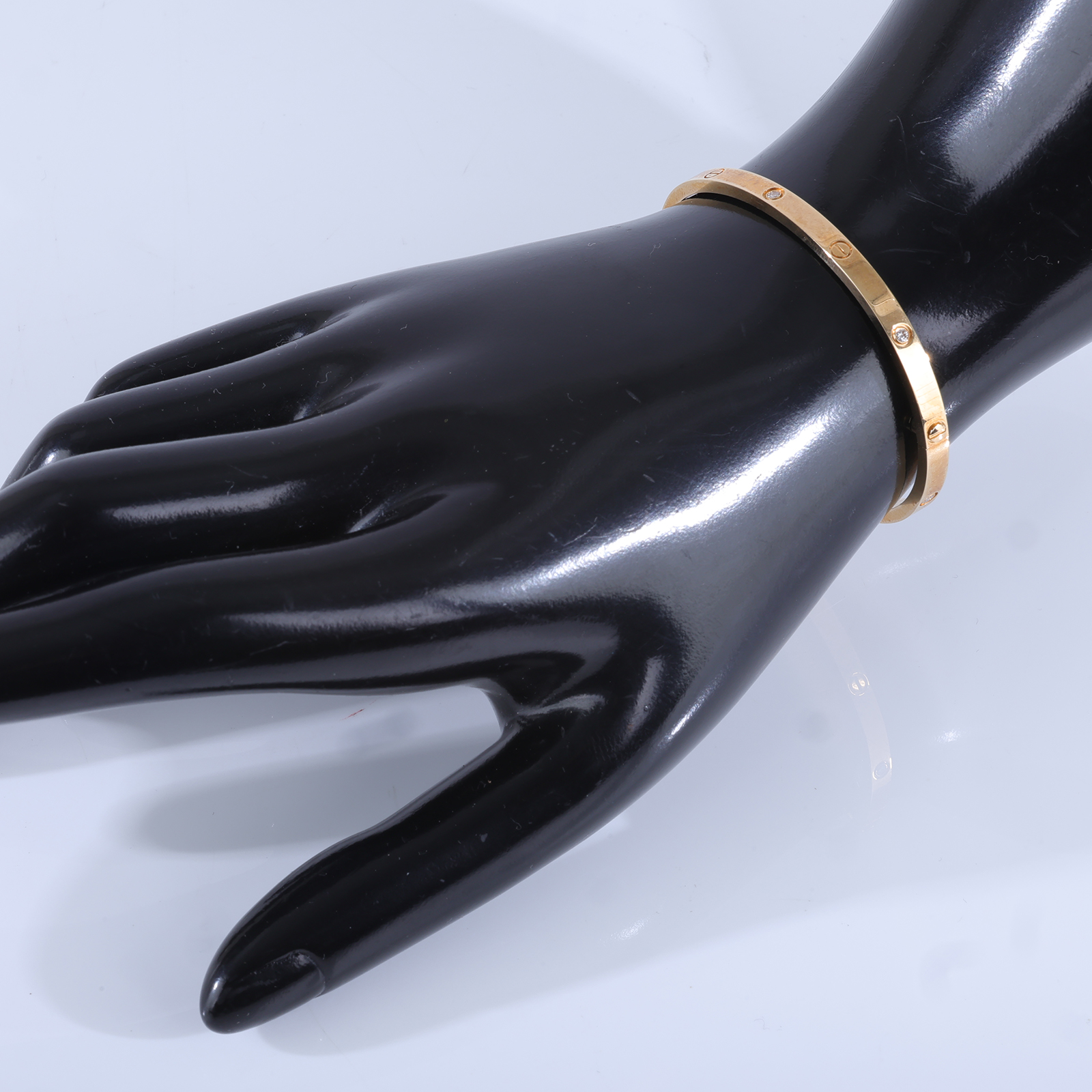 卡地亞 CARTIER Love 手環 小型款 6顆鑽石 B6047216 6P YG LOVE 手環#16 原廠盒子/購買證明/保證卡/工具