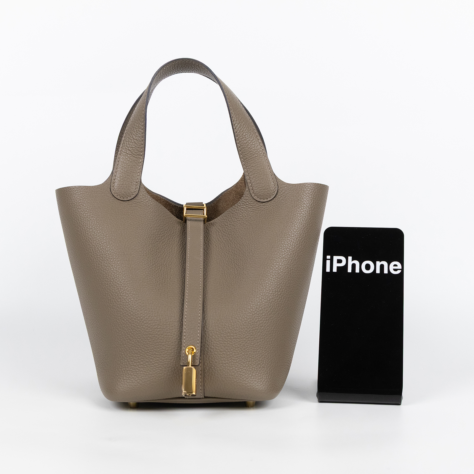 愛馬仕 Hermes Picotin Lock 18 菜籃子包 PT18 /色號M1 牛至色 PICOTIN 18 TC 原廠盒子/鎖組