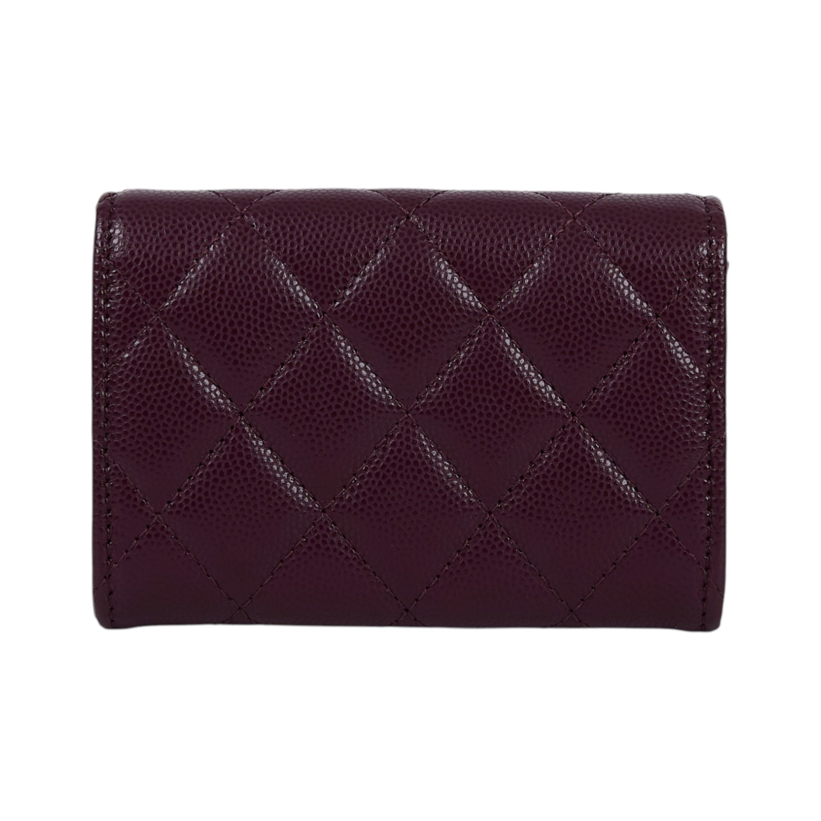 香奈兒 CHANEL CC LOGO 卡包 零錢包 錢包 AP4093 晶片款 紫色荔枝翻蓋卡包 原廠盒子