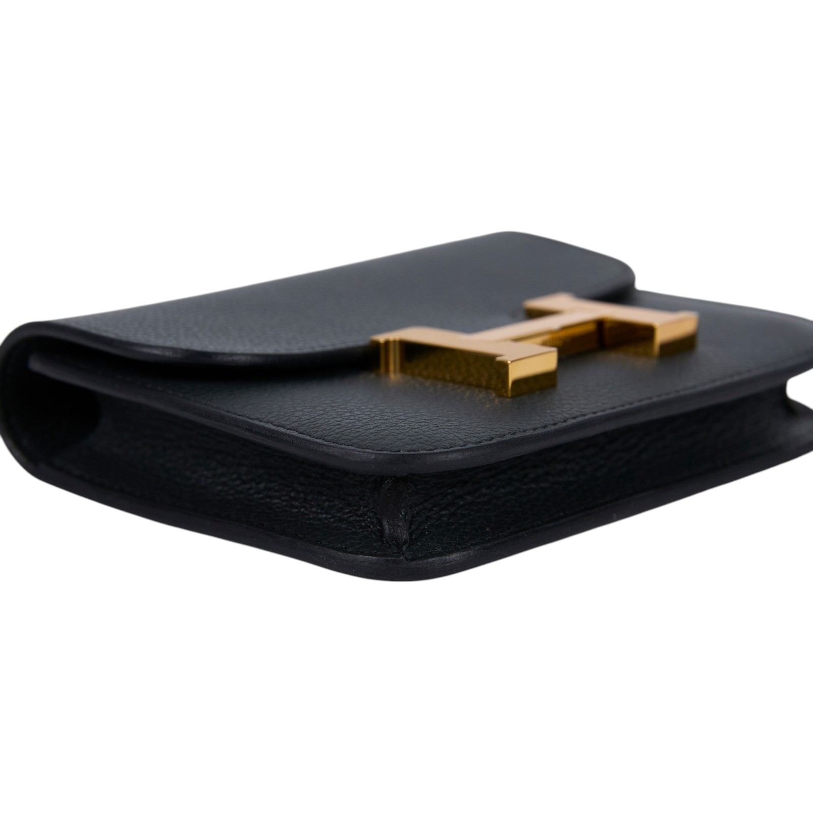 愛馬仕 Hermes Constance Bag 康康包 短夾 Slim  CNSLIM W刻 灰藍CONSTANCE SLIM 原廠盒子