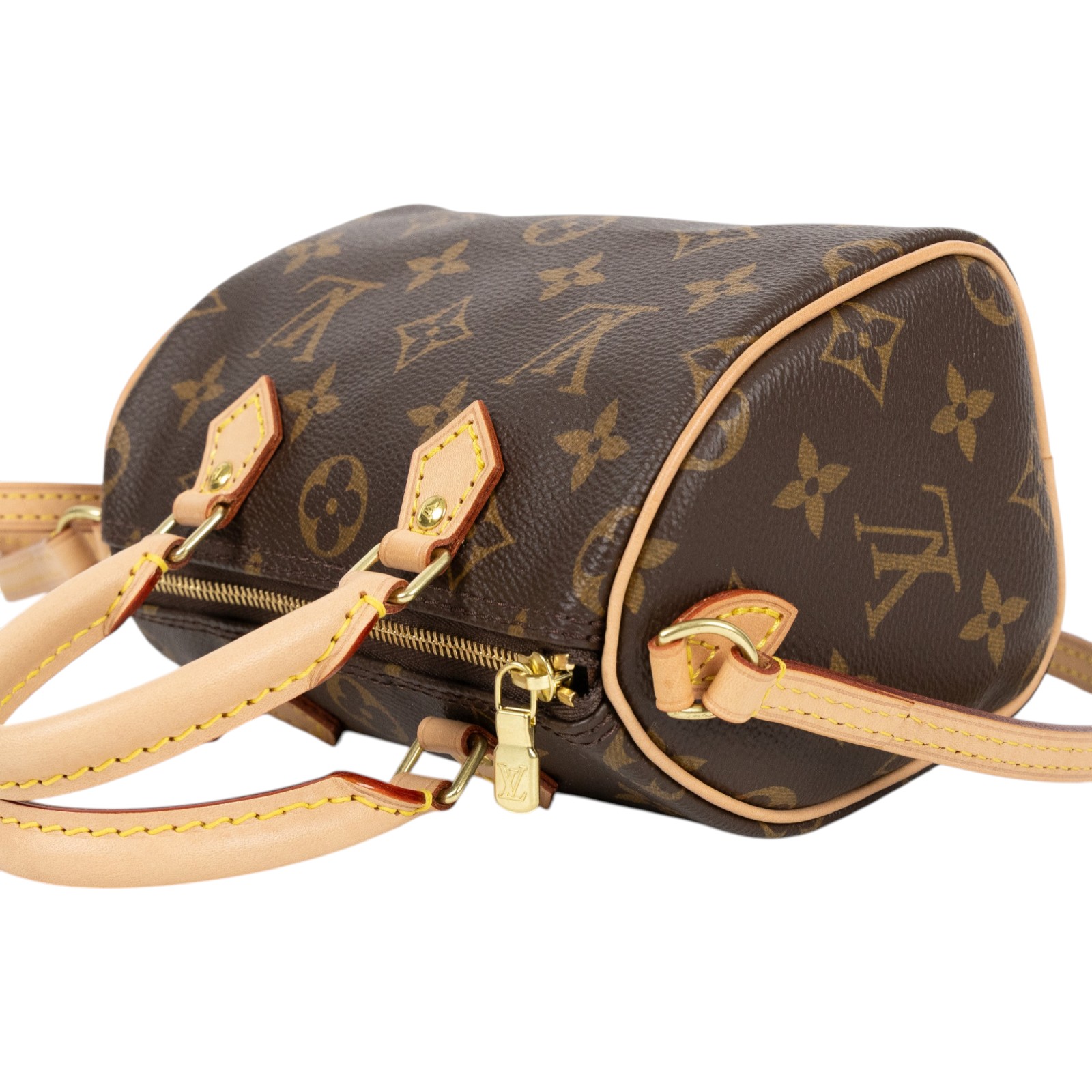 路易威登 LOUIS VUITTON Nano Speedy 經典帆布 手提 斜背 波士頓包 M61252  原廠盒子/防塵袋/購買證明影本