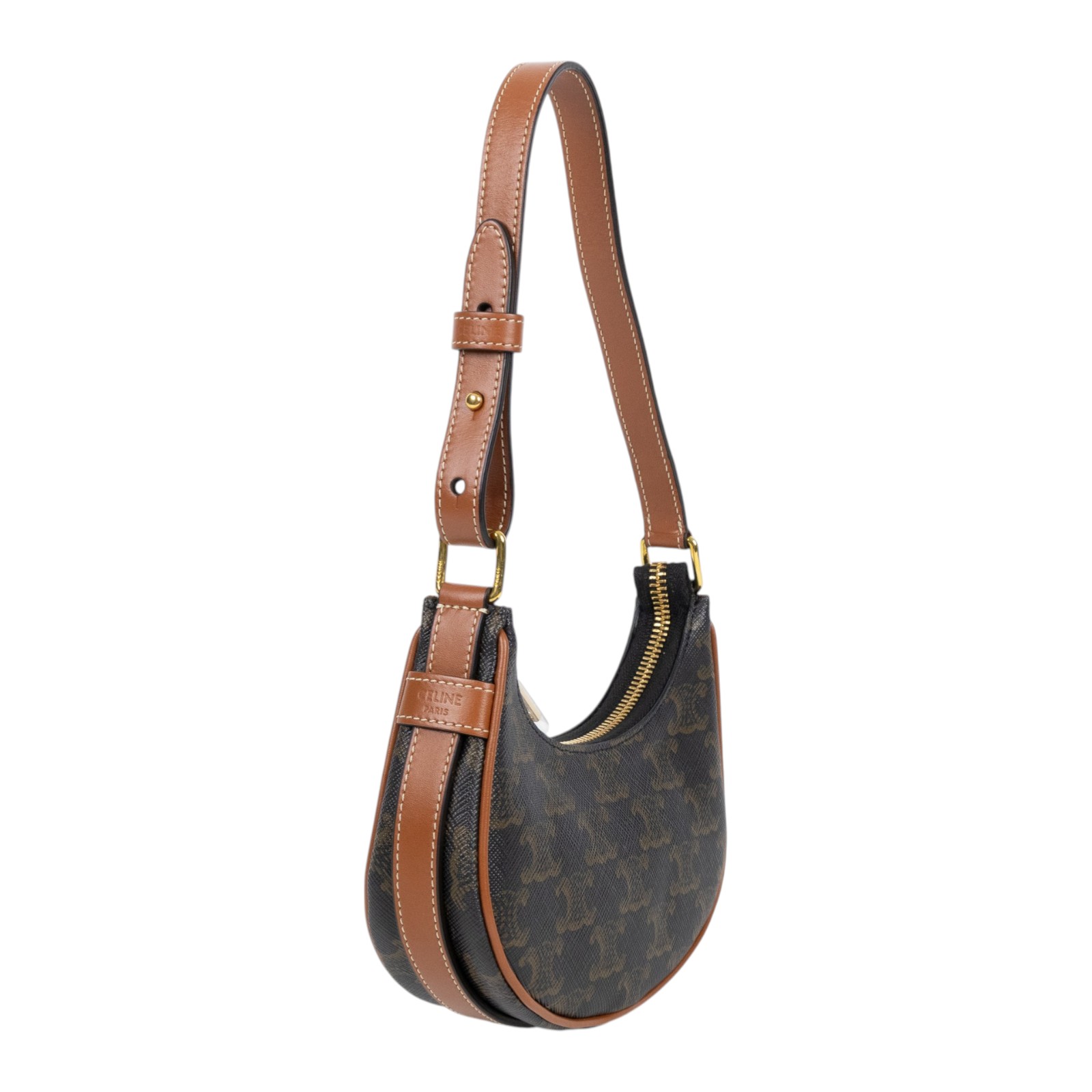 思琳 CELINE 平滑小牛皮 Ava 迷你型 肩背 手提包 10I602DS1 黑原花MINI AVA 原廠盒子/防塵袋