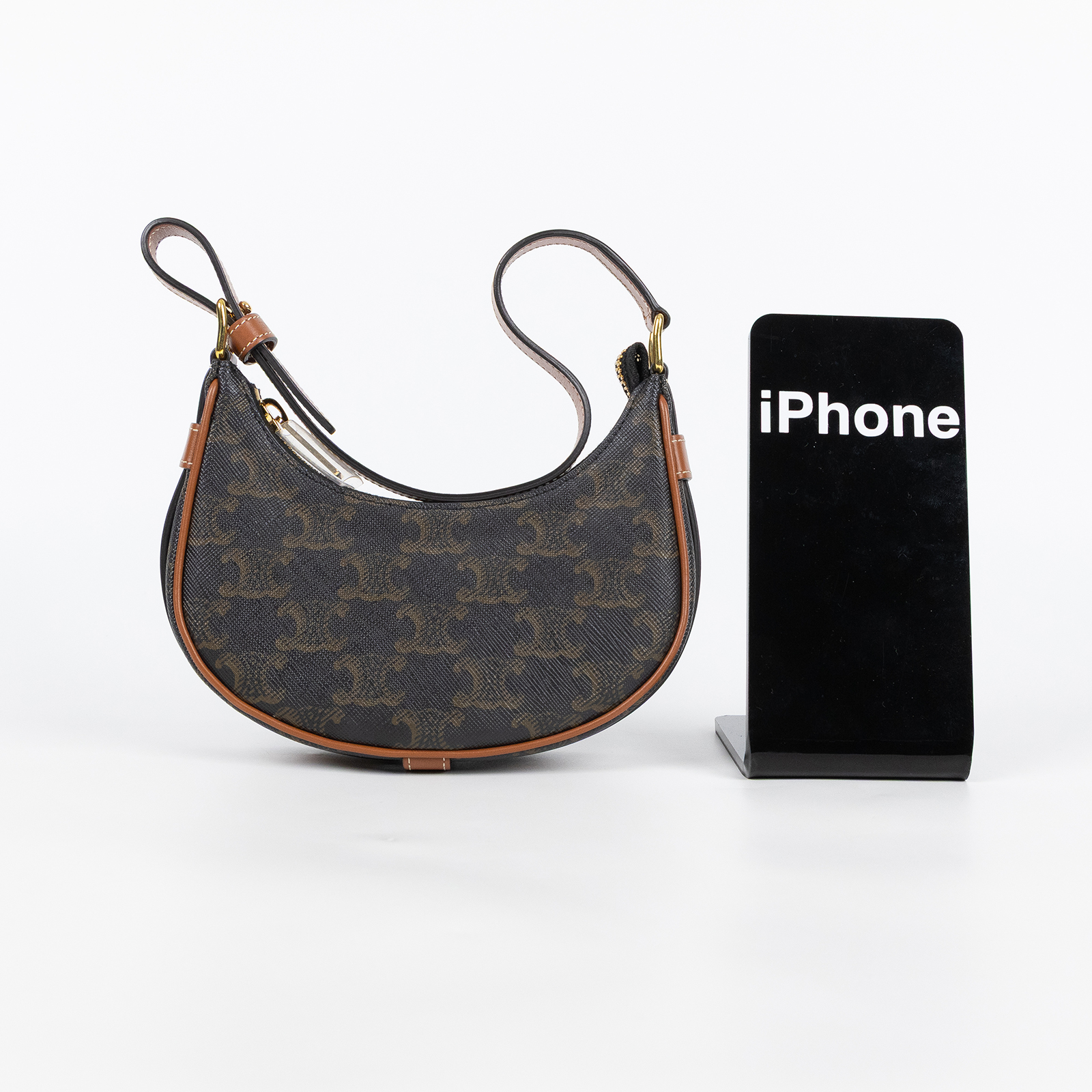 思琳 CELINE 平滑小牛皮 Ava 迷你型 肩背 手提包 10I602DS1 黑原花MINI AVA 原廠盒子/防塵袋