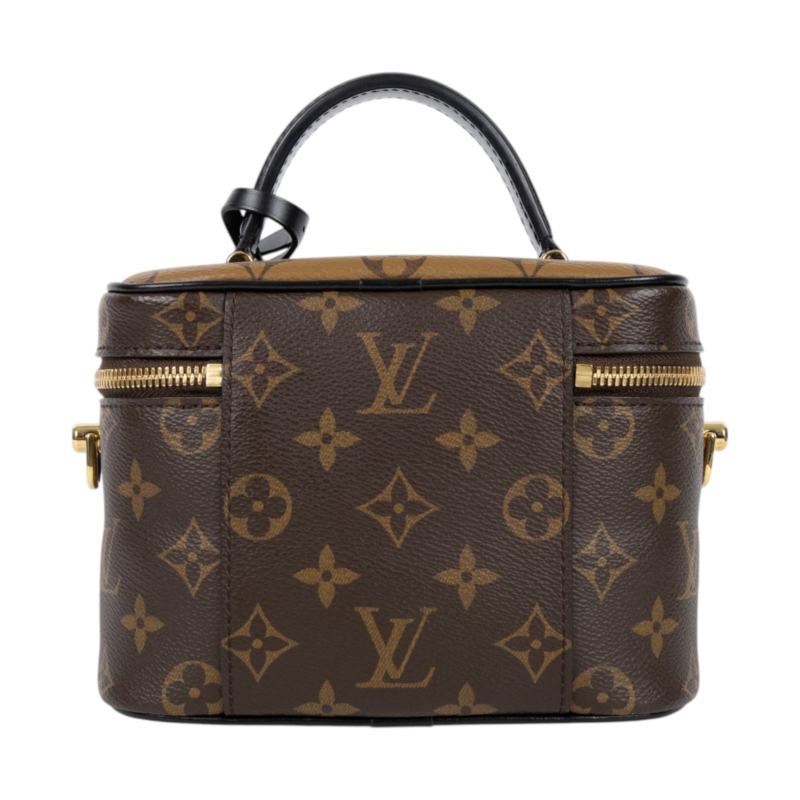 路易威登 LOUIS VUITTON Vanity PM 手提 斜背 化妝箱 M45165 晶片款 原花VANITY PM 背帶/鎖組