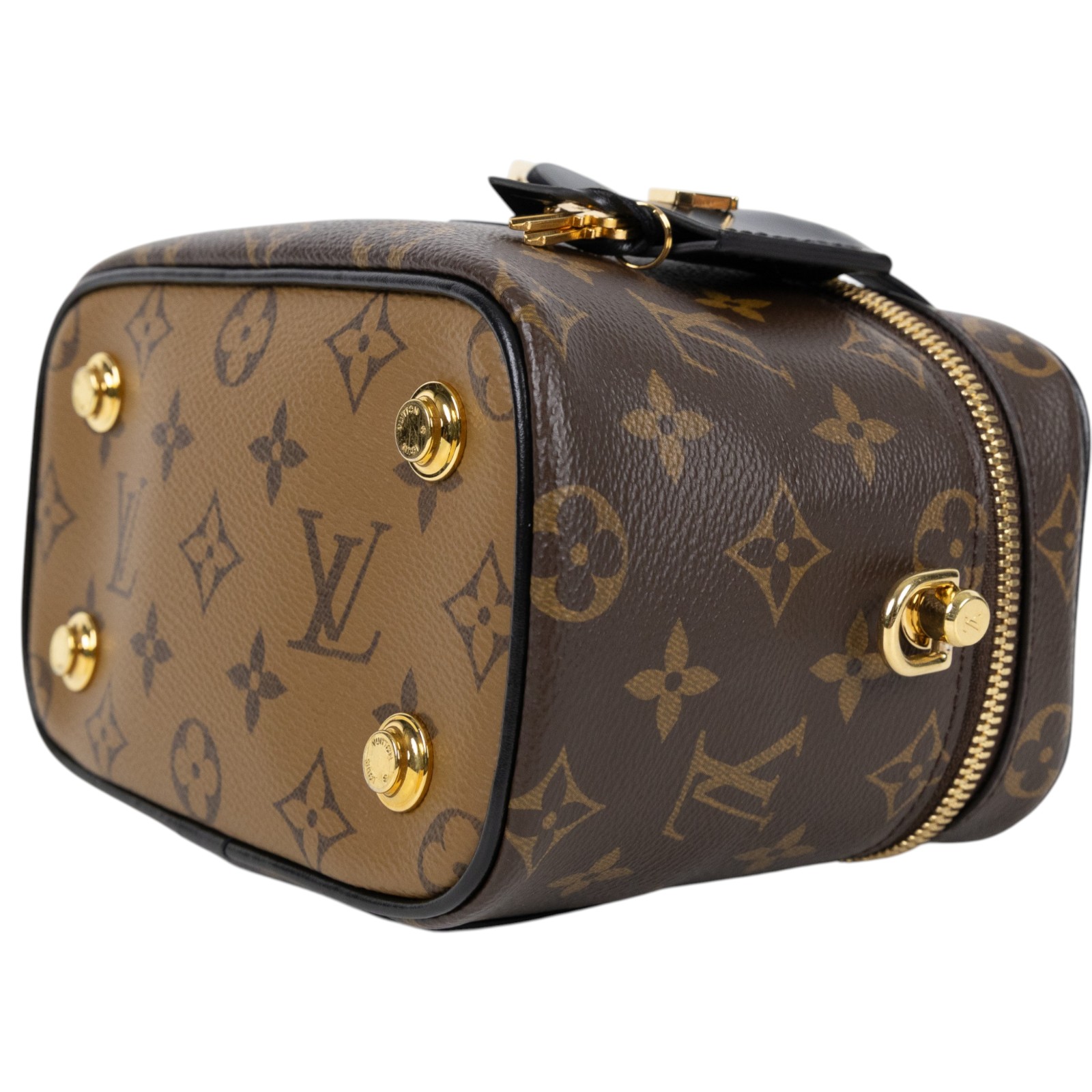 路易威登 LOUIS VUITTON Vanity PM 手提 斜背 化妝箱 M45165 晶片款 原花VANITY PM 背帶/鎖組