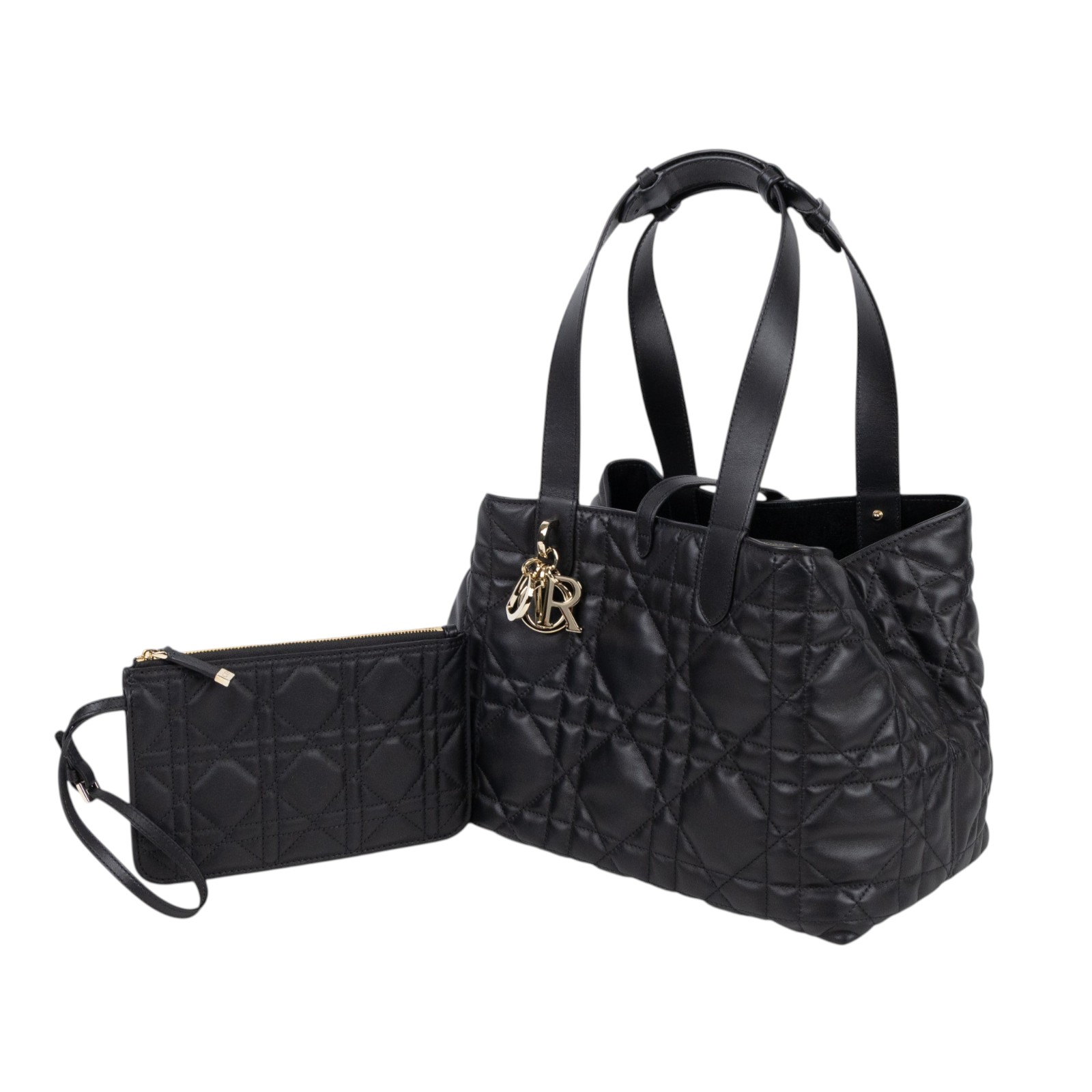 迪奧 CHRISTIAN DIOR Dior Toujours 中型 手提袋 小牛皮 M2821OSHJ 黑Toujours 中型手提包 防塵袋/購買證明