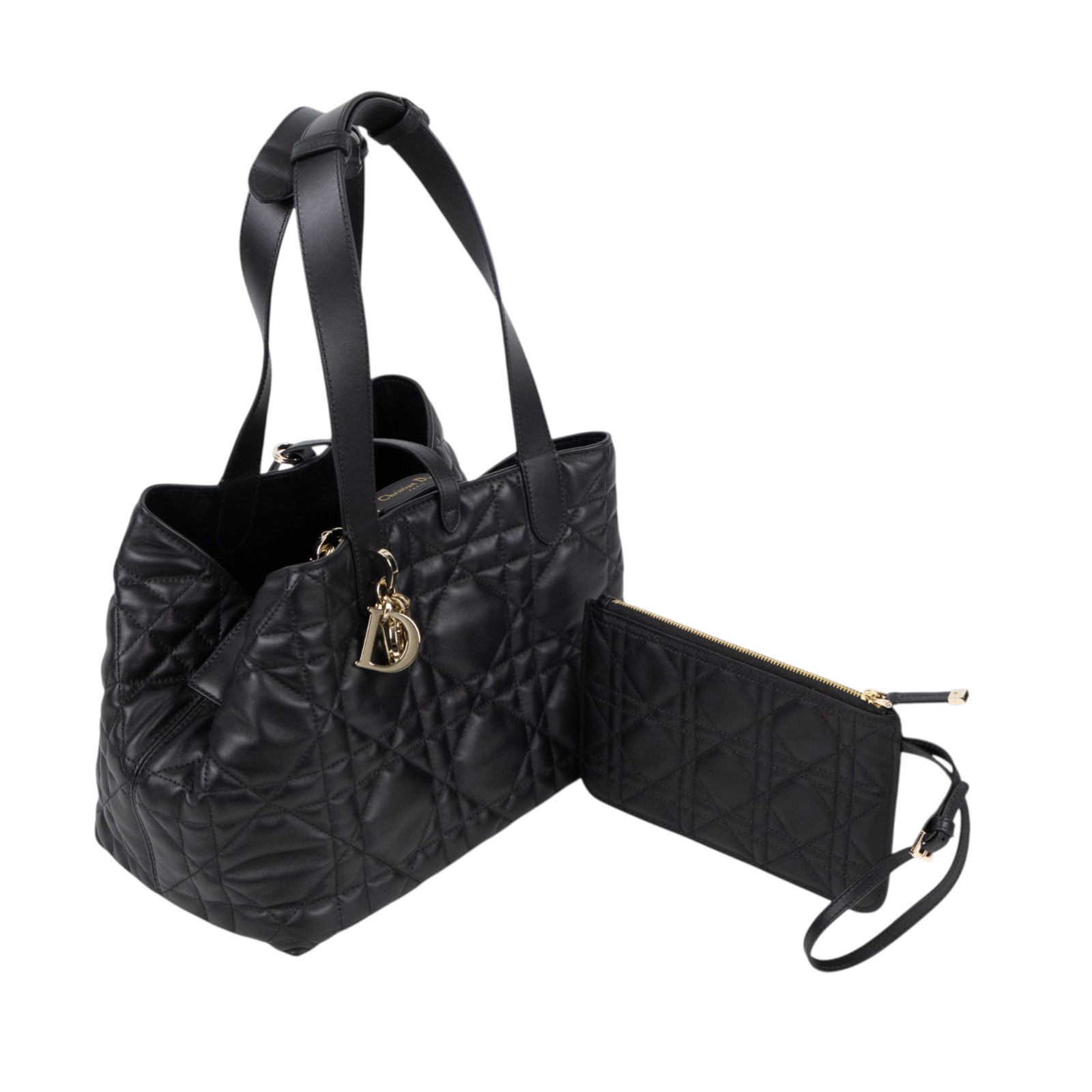 迪奧 CHRISTIAN DIOR Dior Toujours 中型 手提袋 小牛皮 M2821OSHJ 黑Toujours 中型手提包 防塵袋/購買證明