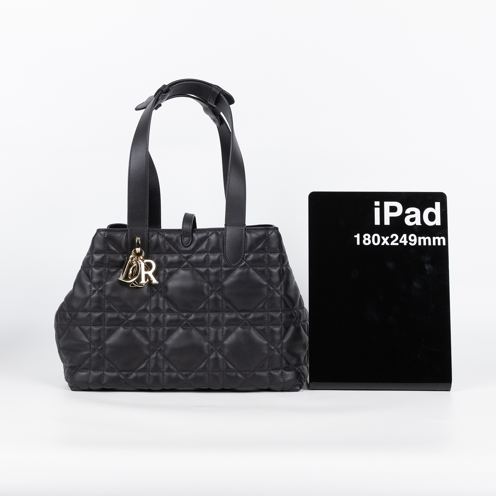 迪奧 CHRISTIAN DIOR Dior Toujours 中型 手提袋 小牛皮 M2821OSHJ 黑Toujours 中型手提包 防塵袋/購買證明