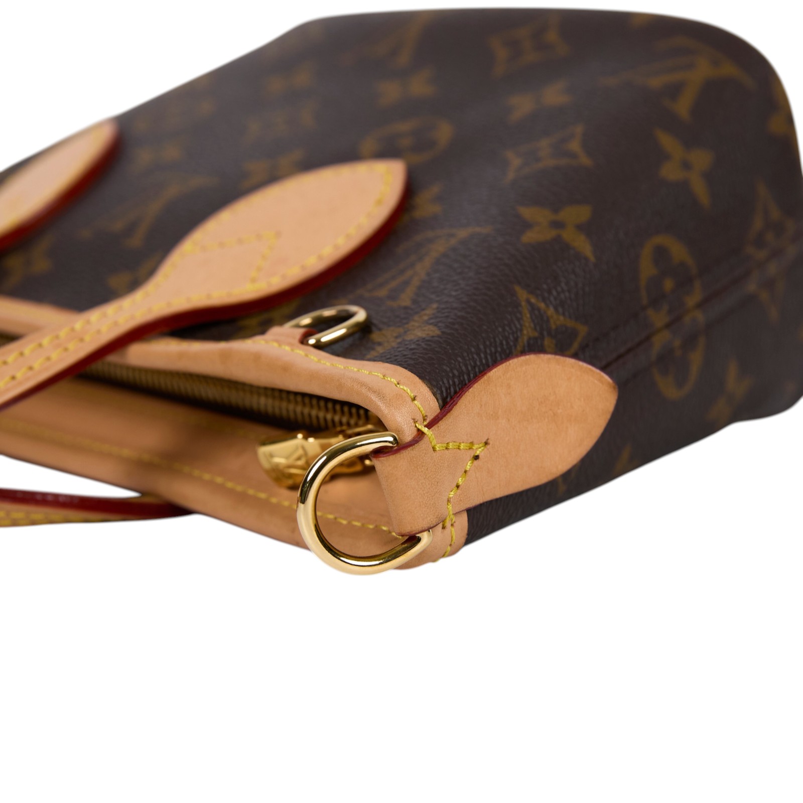 路易威登 LOUIS VUITTON Neverfull BB 手提 斜背包 米色背袋 M46705 晶片款  原廠盒子/防塵袋/背帶/內袋/購買證明