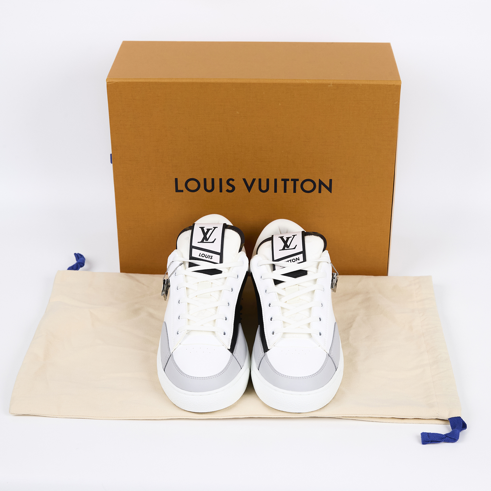 路易威登 LOUIS VUITTON Charlie 運動鞋 球鞋 1A9JN8 白灰Charlie 運動鞋 #8.5 原廠盒子/防塵袋