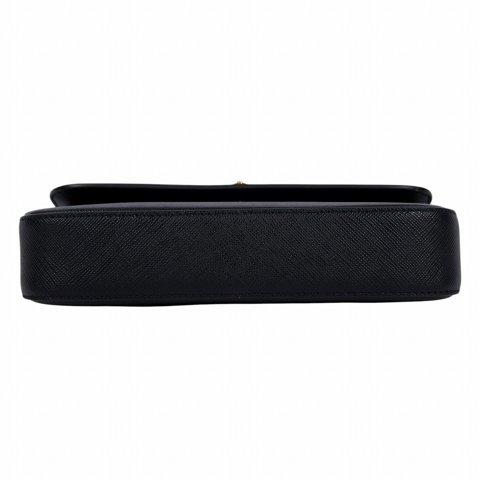 普拉達 PRADA SAFFIANO 肩背包 斜背包 1BD356_NZV 黑金SAFFIANO 肩背包 2WAY 原廠盒子/防塵袋/背帶2