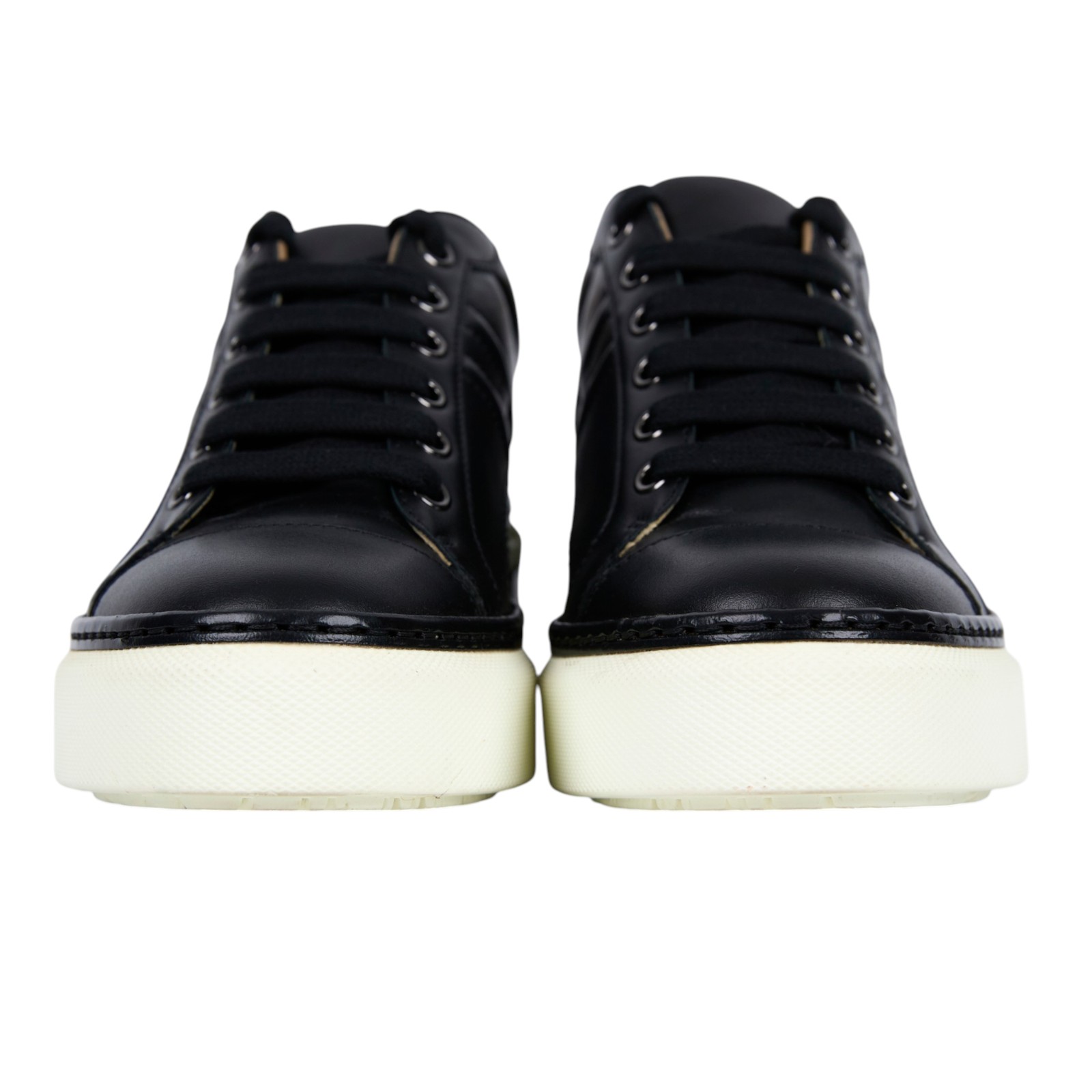 愛馬仕 Hermes Polo 皮革運動鞋 H172144Z_365 172144Z 黑皮革板鞋#36.5 原廠盒子/防塵袋