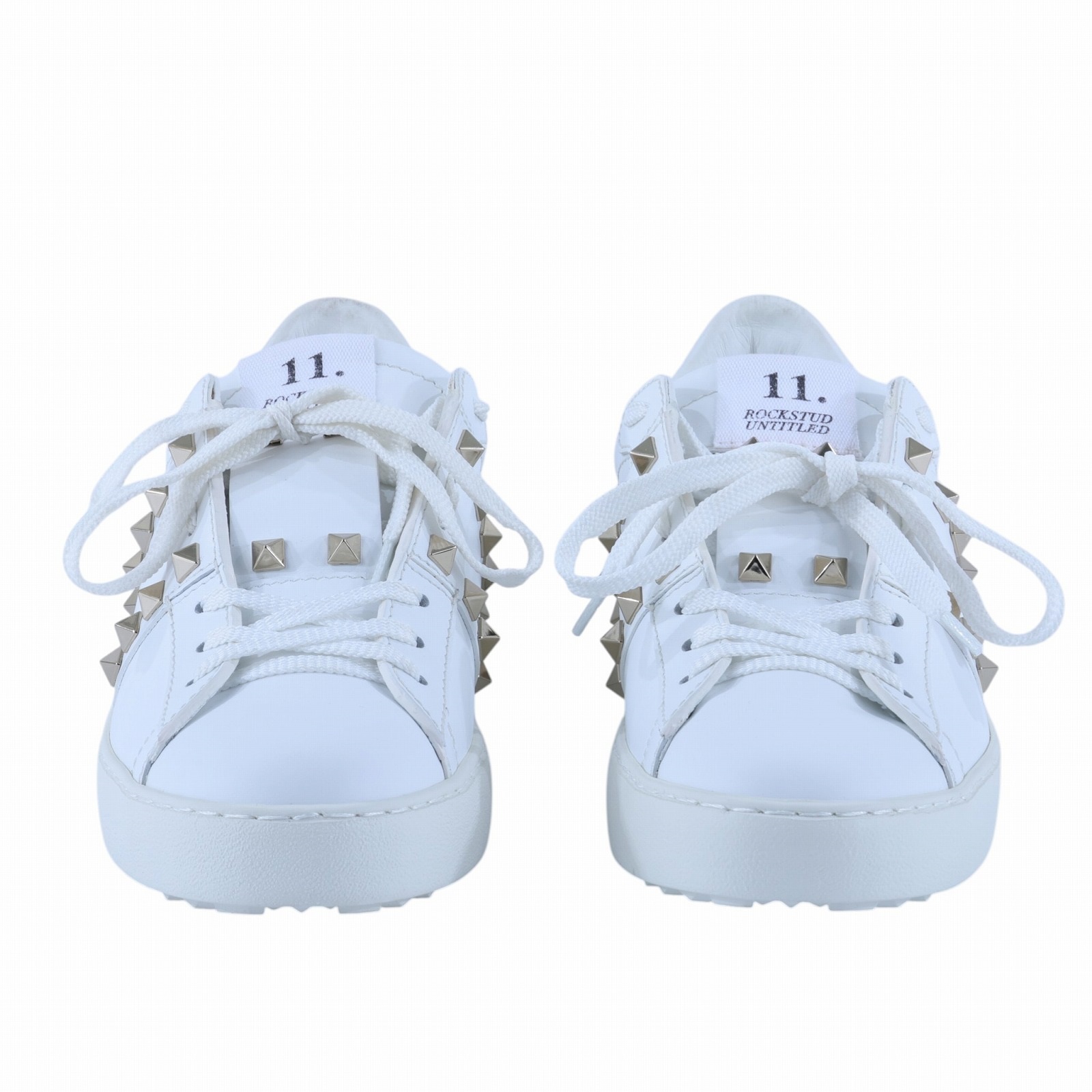 范倫鐵諾 VALENTINO Garavani Studs 低筒運動鞋 TZA01W2_365 白鉚釘運動鞋#36.5 原廠盒子/防塵袋