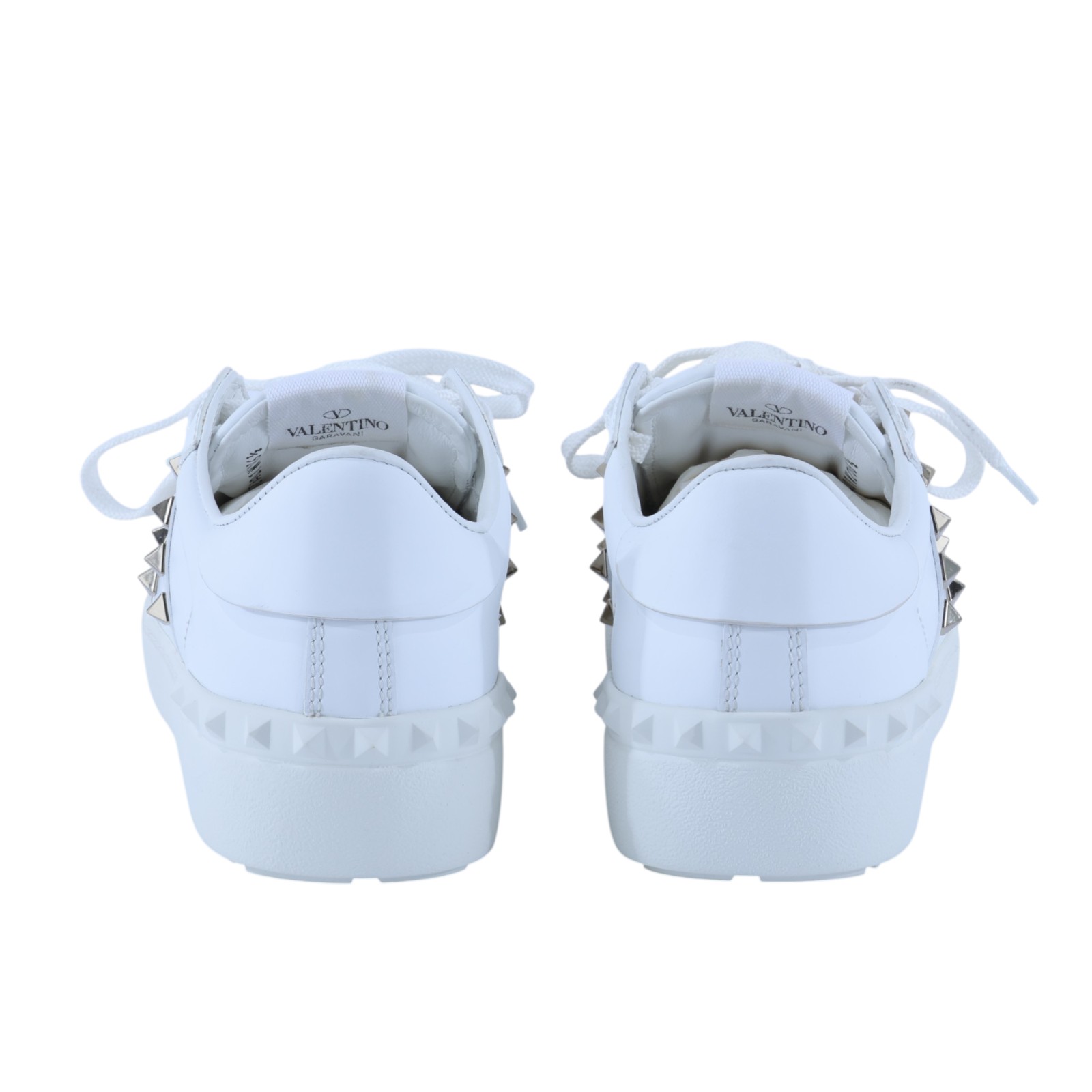范倫鐵諾 VALENTINO Garavani Studs 低筒運動鞋 TZA01W2_365 白鉚釘運動鞋#36.5 原廠盒子/防塵袋