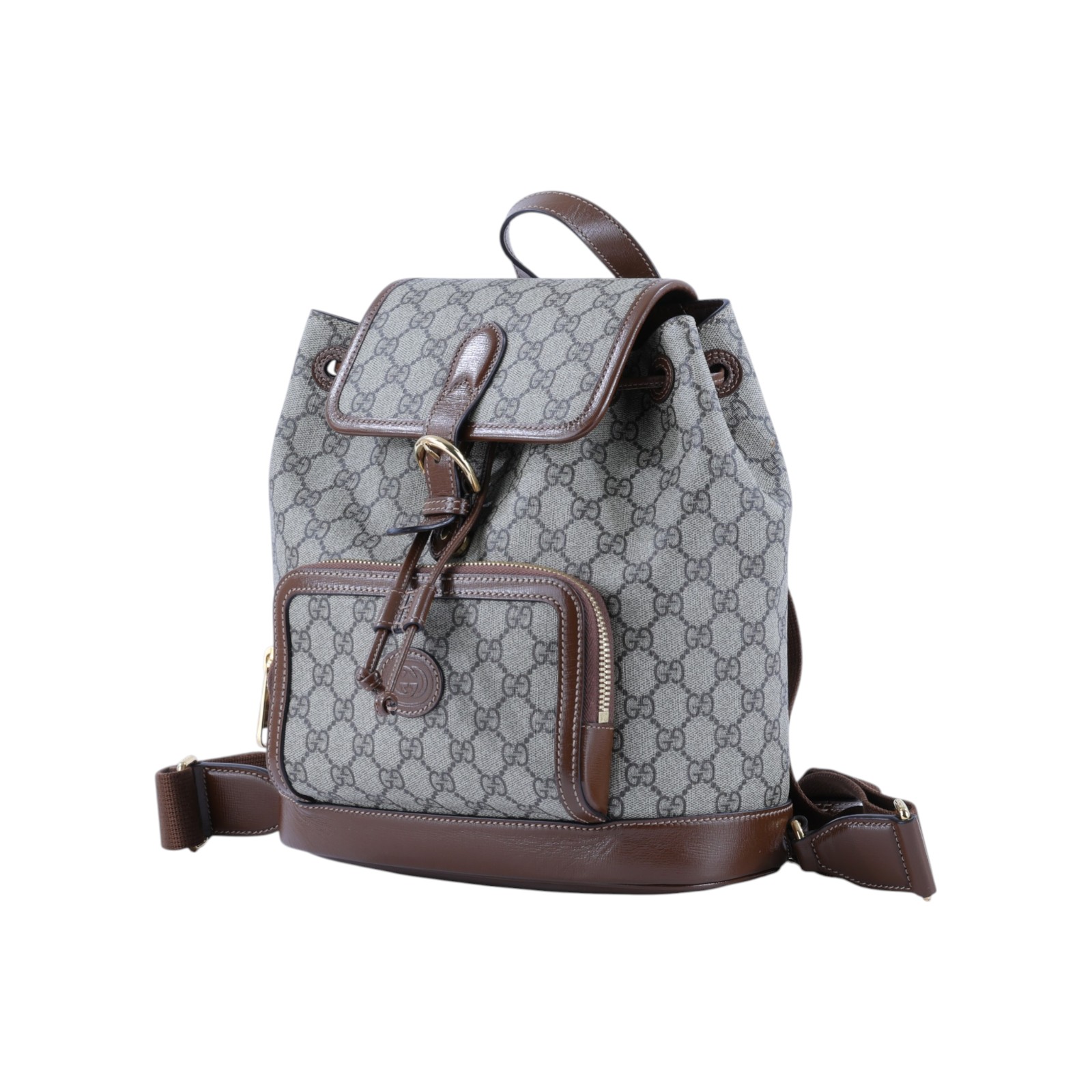 古馳 GUCCI Interlocking G 後背包 674147 92THG 棕GG紋後背包 防塵袋