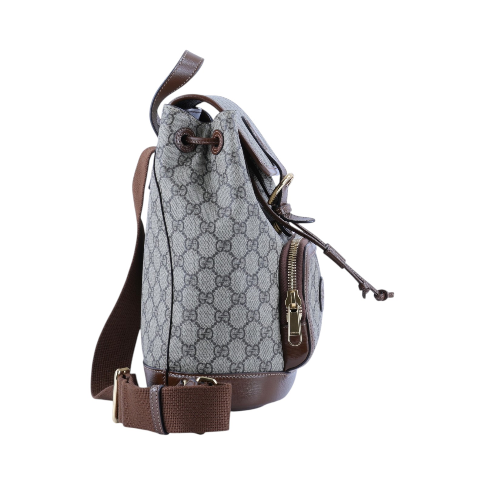 古馳 GUCCI Interlocking G 後背包 674147 92THG 棕GG紋後背包 防塵袋