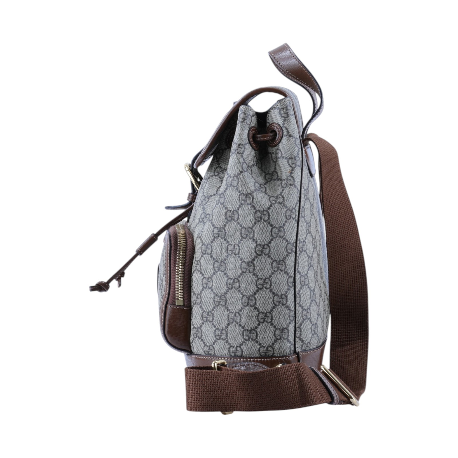 古馳 GUCCI Interlocking G 後背包 674147 92THG 棕GG紋後背包 防塵袋