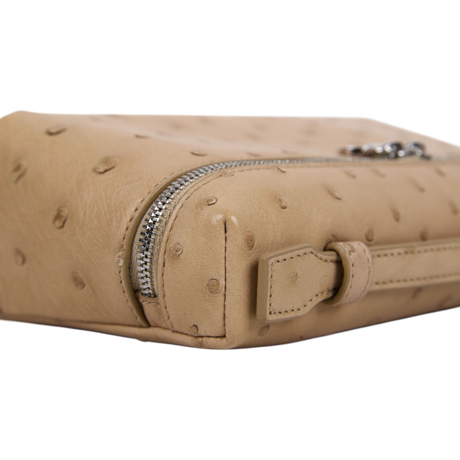 諾悠翩雅 LORO PIANA Extra Pouch L19 手拿包  奶茶鴕鳥皮EXTRA POCKET L19 防塵袋/背帶