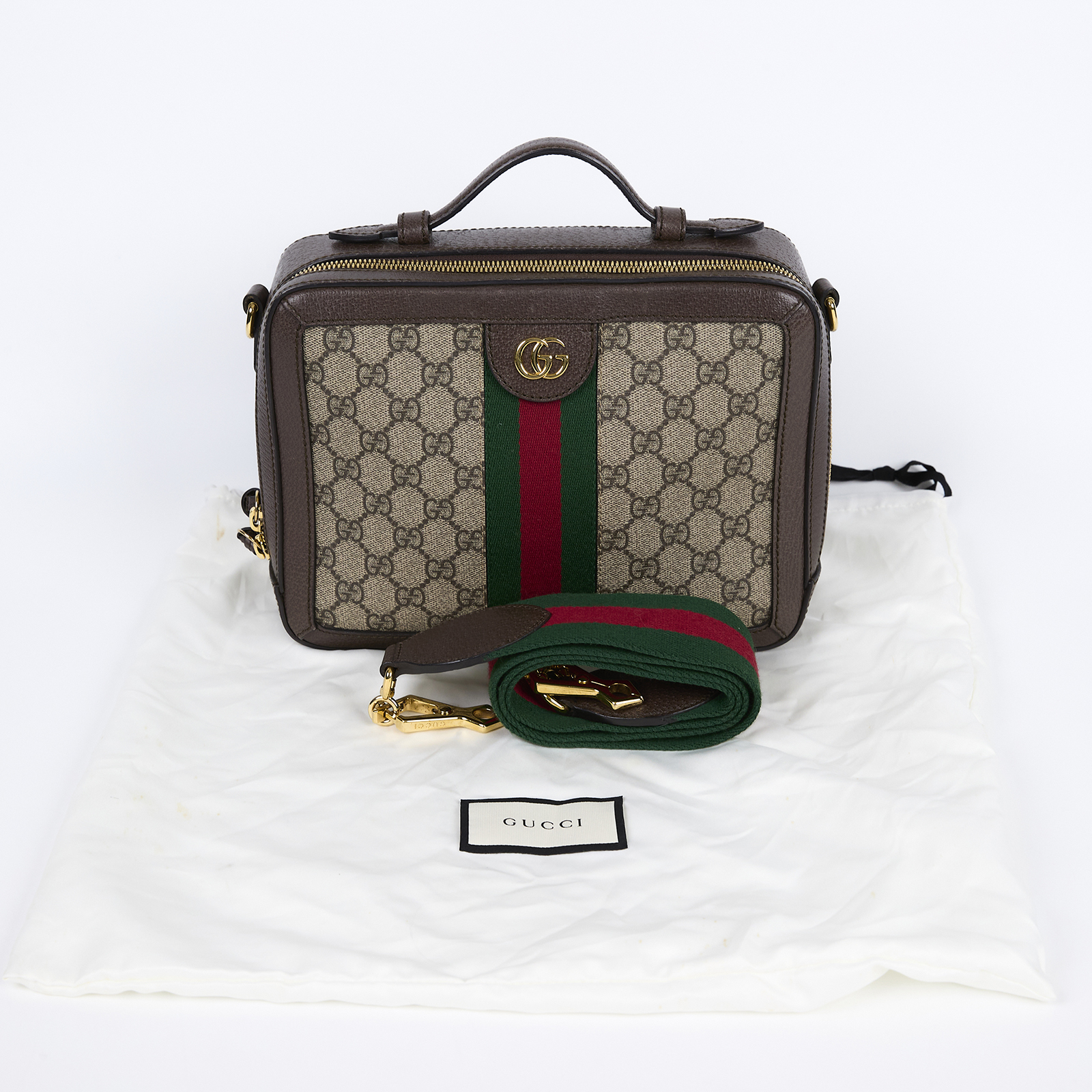 古馳 GUCCI Ophidia GG 小型 肩背包 550622 K05NG 棕OPHIDIA化妝箱 大 防塵袋/背帶