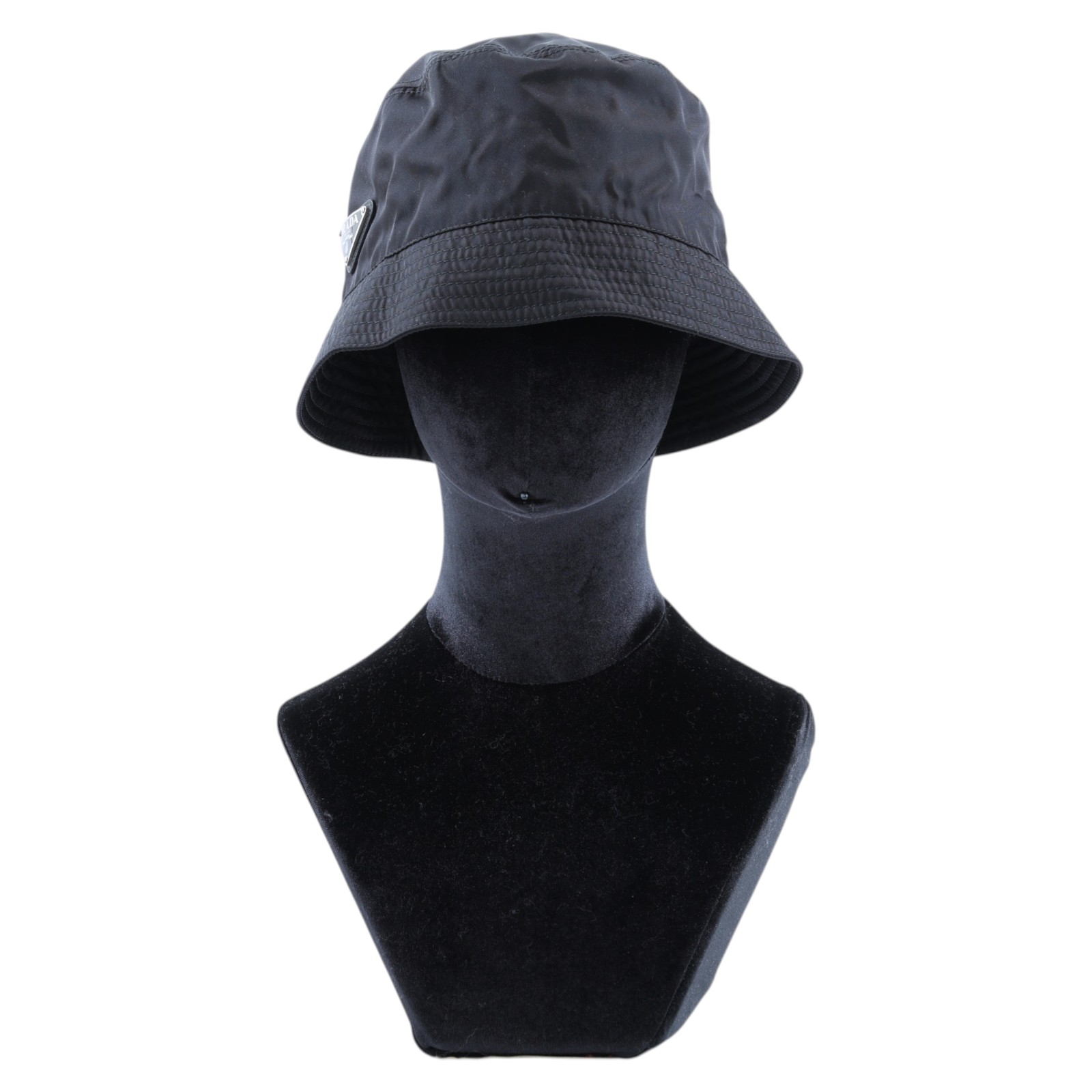 普拉達 PRADA Re-Nylon 漁夫帽 1HC137_2DMI_M 黑鐵牌漁夫帽#M 防塵袋