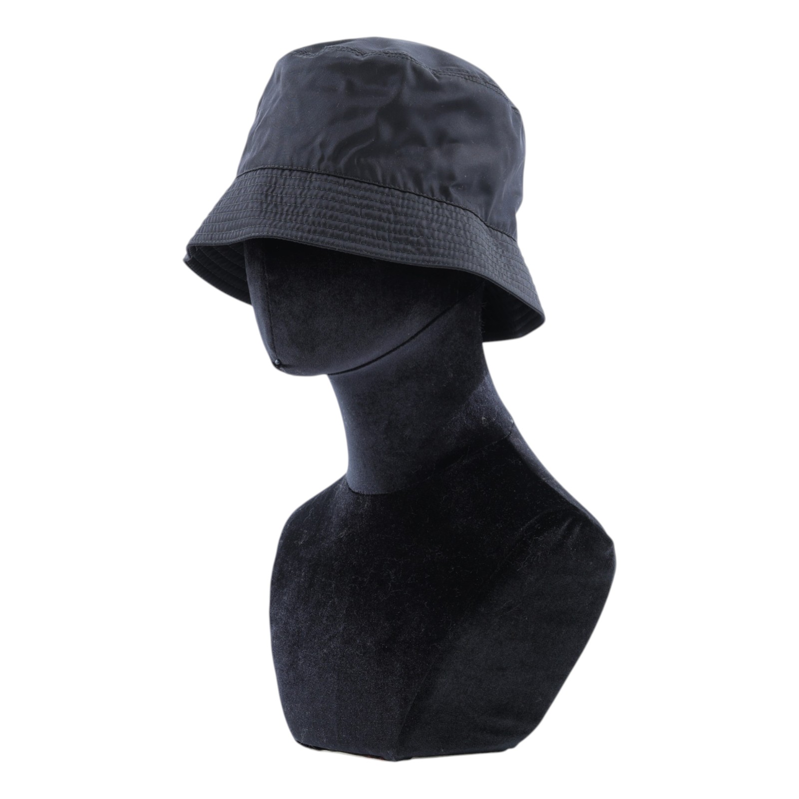 普拉達 PRADA Re-Nylon 漁夫帽 1HC137_2DMI_M 黑鐵牌漁夫帽#M 防塵袋