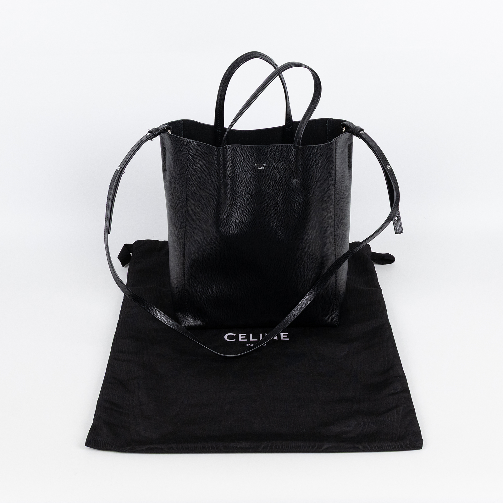 思琳 CELINE Vertical Cabas 兩用包 手提包 托特包 肩背包 176183XBA 黑CABAS手提包2WAY 防塵袋