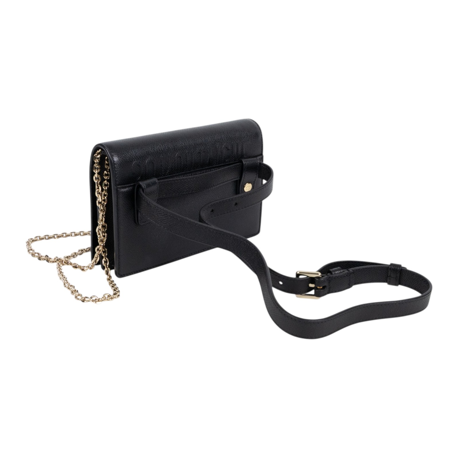 迪奧 CHRISTIAN DIOR 30 Montaigne 二合一 手拿包 S2086OBAE 黑銀二合一WOC 防塵袋/背帶