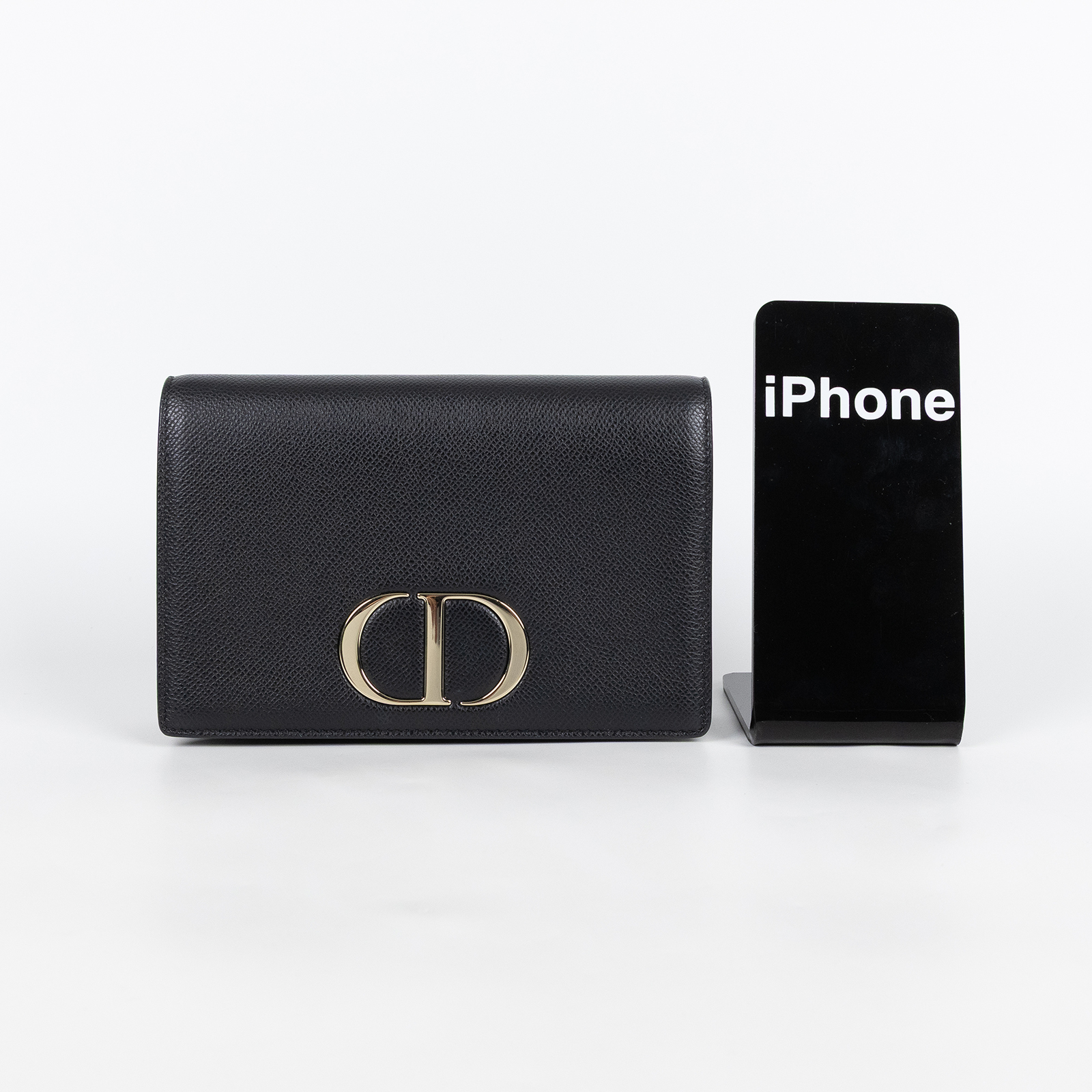 迪奧 CHRISTIAN DIOR 30 Montaigne 二合一 手拿包 S2086OBAE 黑銀二合一WOC 防塵袋/背帶