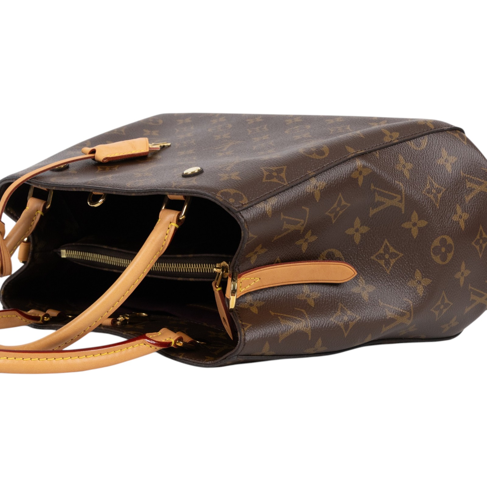 路易威登 LOUIS VUITTON Montaigne MM 經典帆布 三層手提 斜背包 M41056 原花Montaigne MM 背帶/鎖組