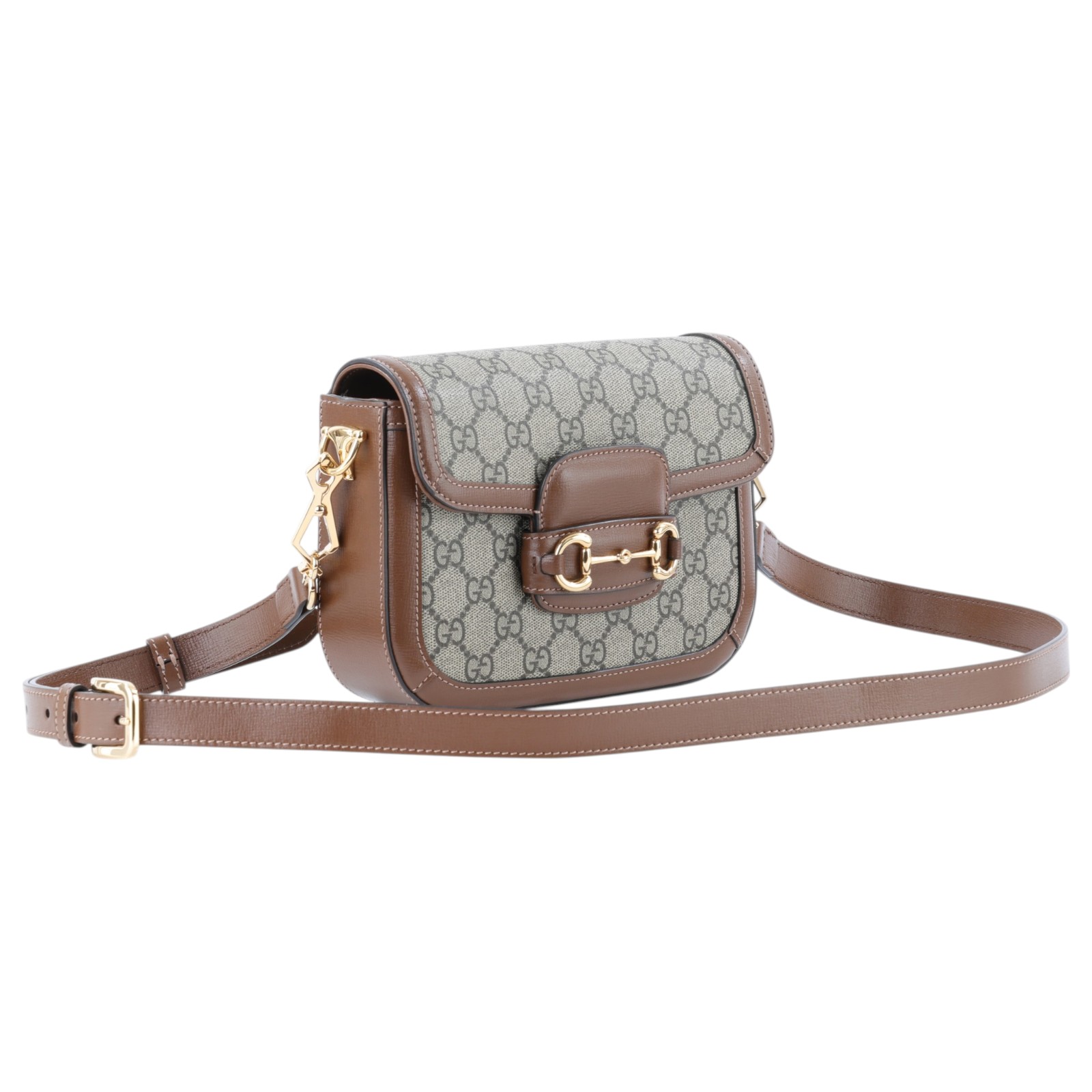 古馳 GUCCI Horsebit 1955 迷你 馬鞍包 658574 HUHHG 焦糖1955 MINI 原廠盒子/防塵袋/背帶2