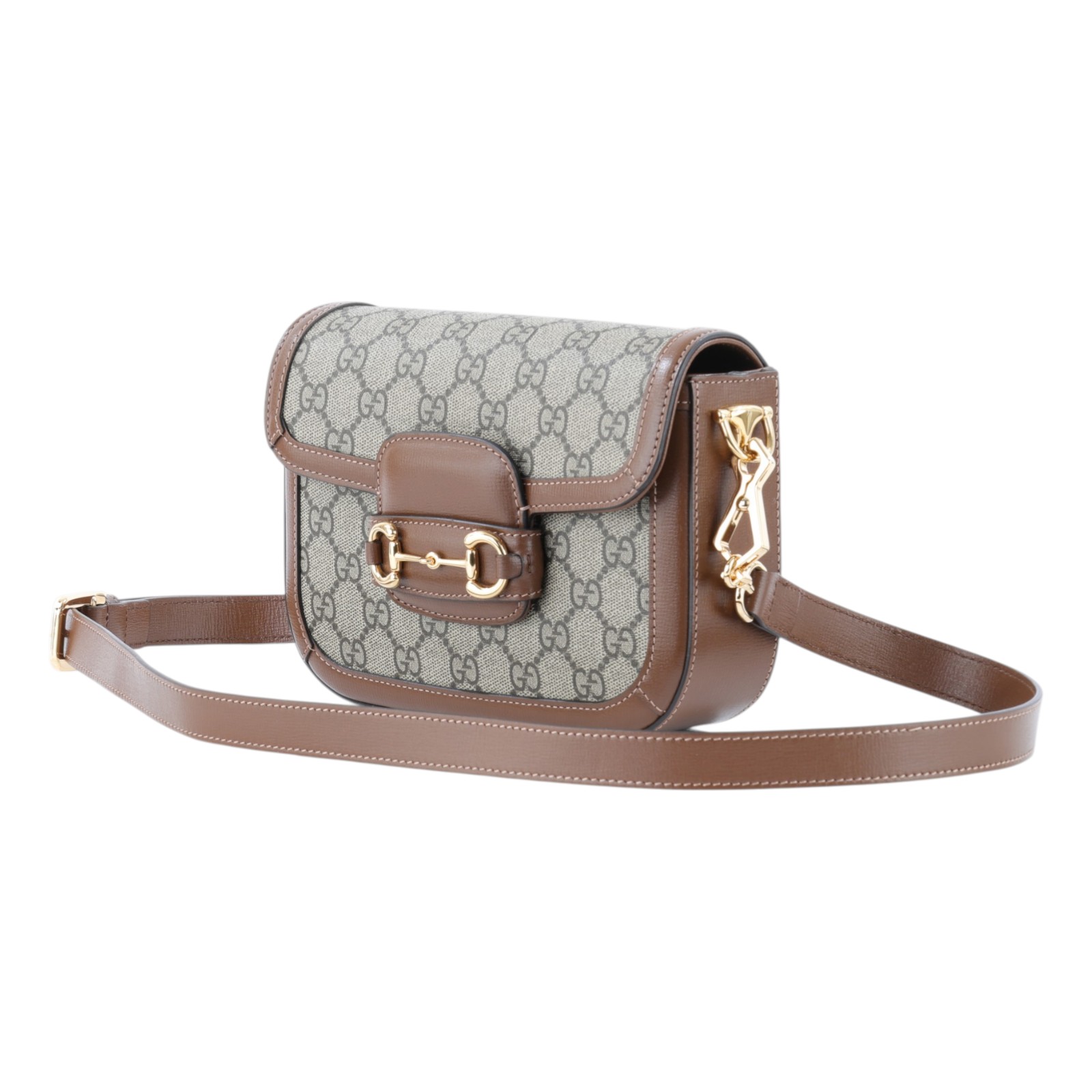 古馳 GUCCI Horsebit 1955 迷你 馬鞍包 658574 HUHHG 焦糖1955 MINI 原廠盒子/防塵袋/背帶2