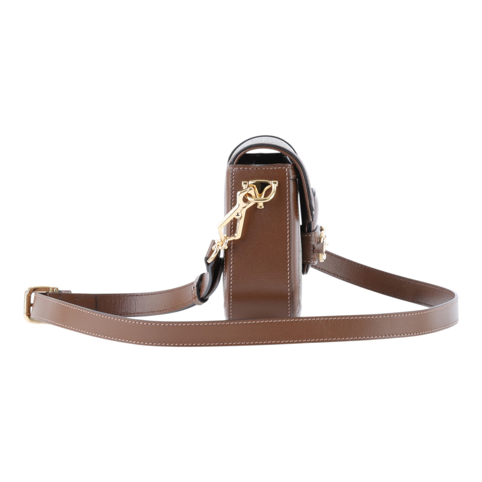 古馳 GUCCI Horsebit 1955 迷你 馬鞍包 658574 HUHHG 焦糖1955 MINI 原廠盒子/防塵袋/背帶2