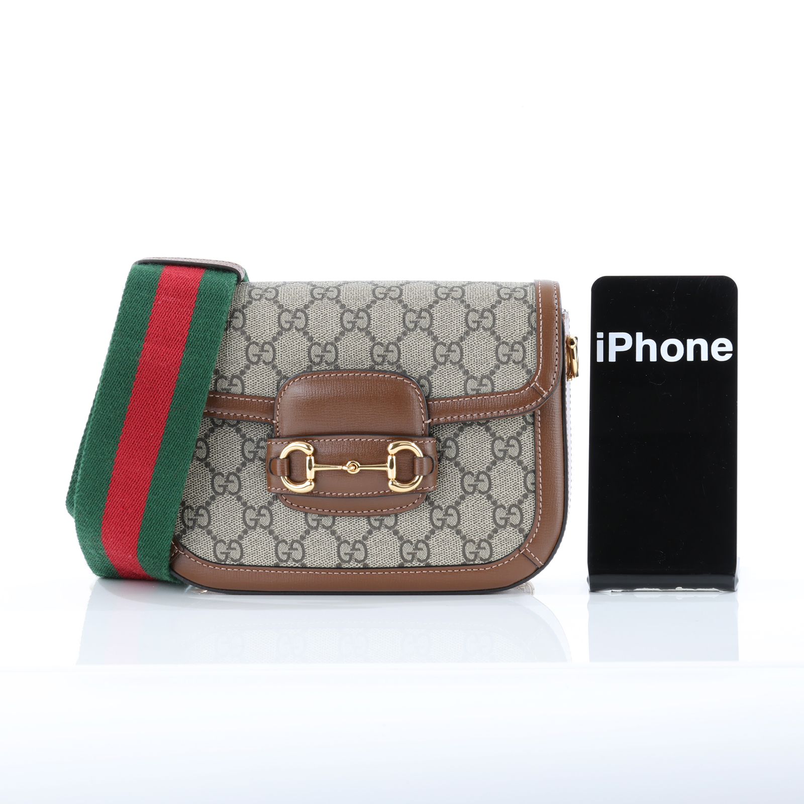 古馳 GUCCI Horsebit 1955 迷你 馬鞍包 658574 HUHHG 焦糖1955 MINI 原廠盒子/防塵袋/背帶2