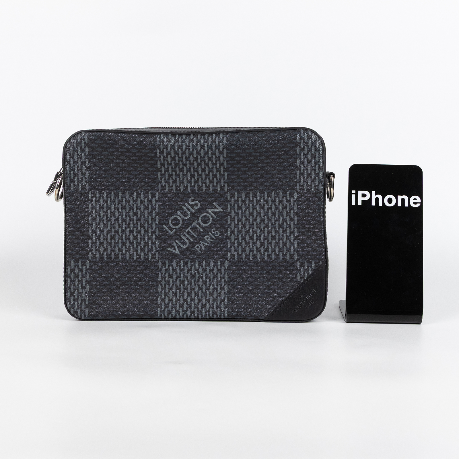 路易威登 LOUIS VUITTON TRIO 三合一 斜背包 郵差包 N50017 晶片款 黑棋盤格TRIO郵差包 原廠盒子/防塵袋/背帶/內袋2