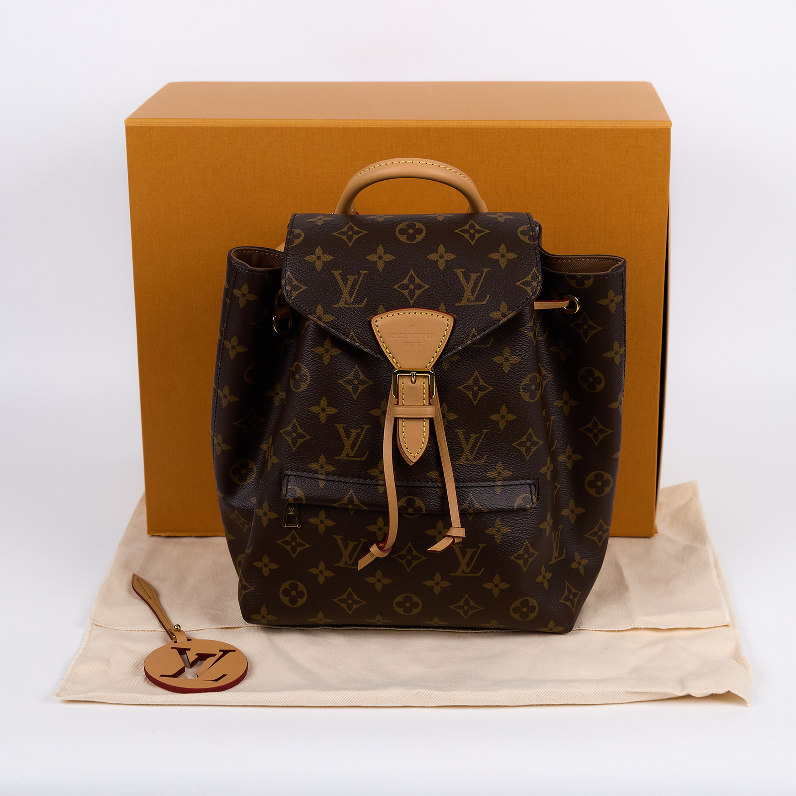 路易威登 LOUIS VUITTON Montsouris PM 後背包 經典帆布 M45501 晶片款  原廠盒子/防塵袋/吊牌