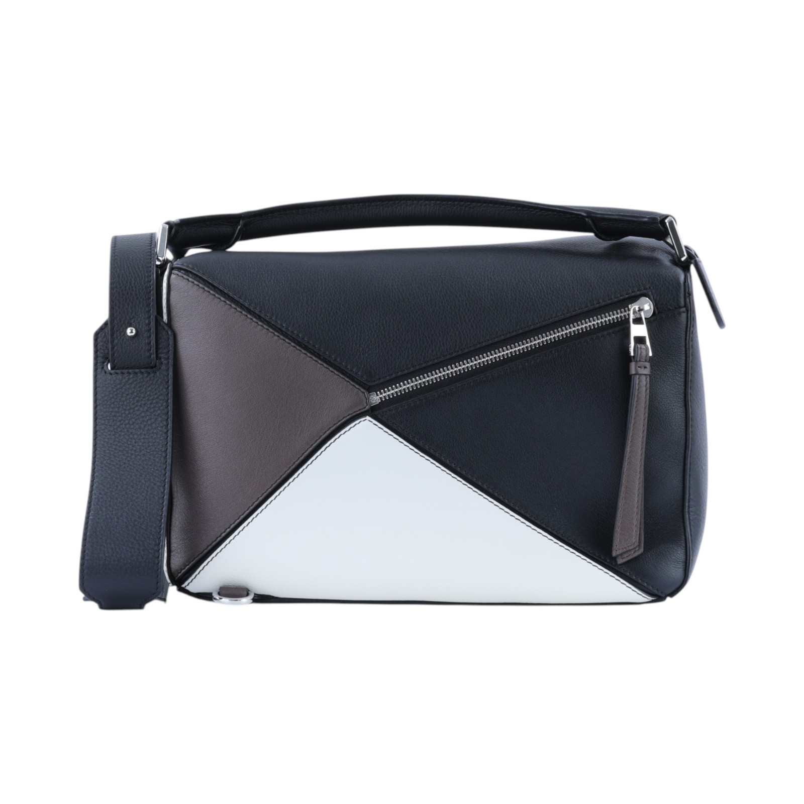 羅意威 LOEWE Medium Puzzle bag 中型 手提 斜背 肩背包  黑白拚咖PUZZLE MEDIUM 防塵袋