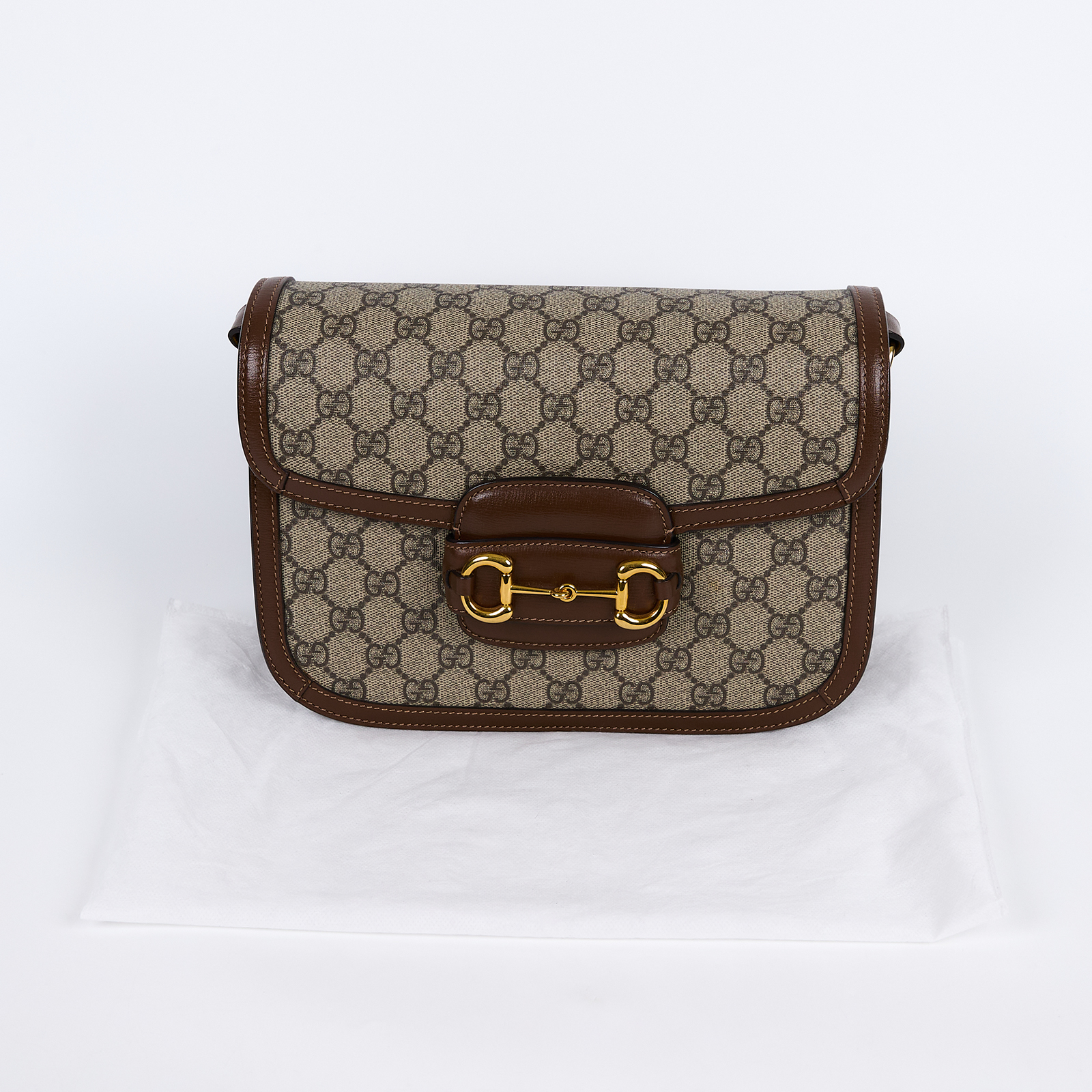 古馳 GUCCI 1955 馬銜扣 肩揹袋 602204 92TCG 棕GG紋1955馬鞍包 無附屬品