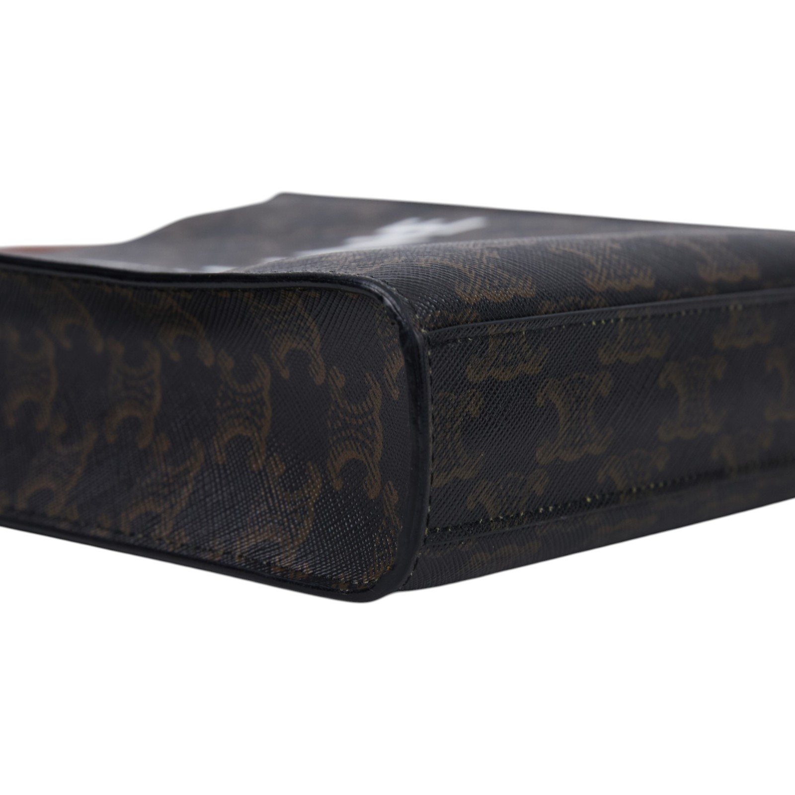 思琳 CELINE Triomphe帆布 迷你 直式 Cabas 肩背 手提包 194372BZK 原花TRIOMPHE琴譜包 背帶