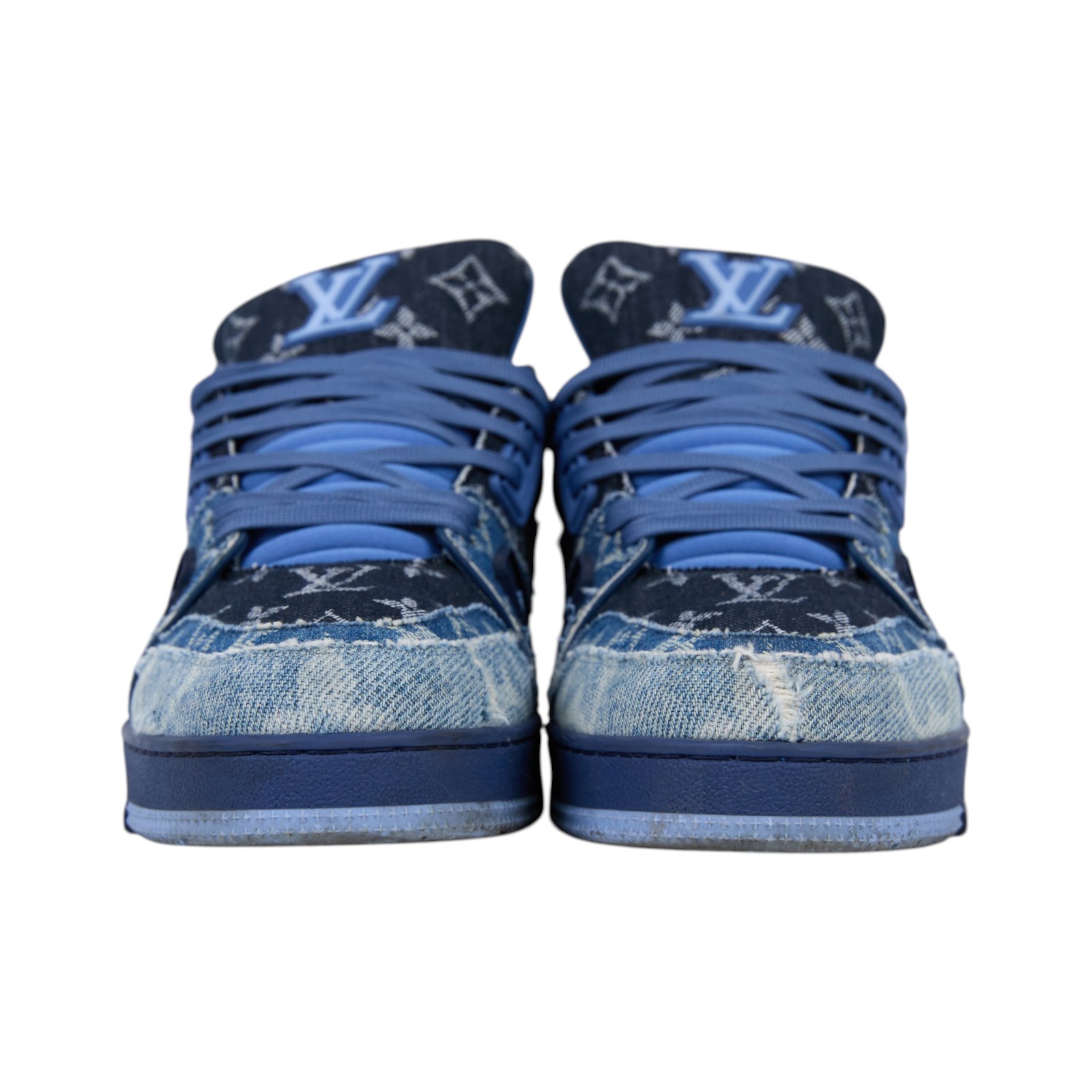 路易威登 LOUIS VUITTON LV Trainer 運動鞋 丹寧 1AC4YS 牛仔TRAINER#7.5 原廠盒子/防塵袋