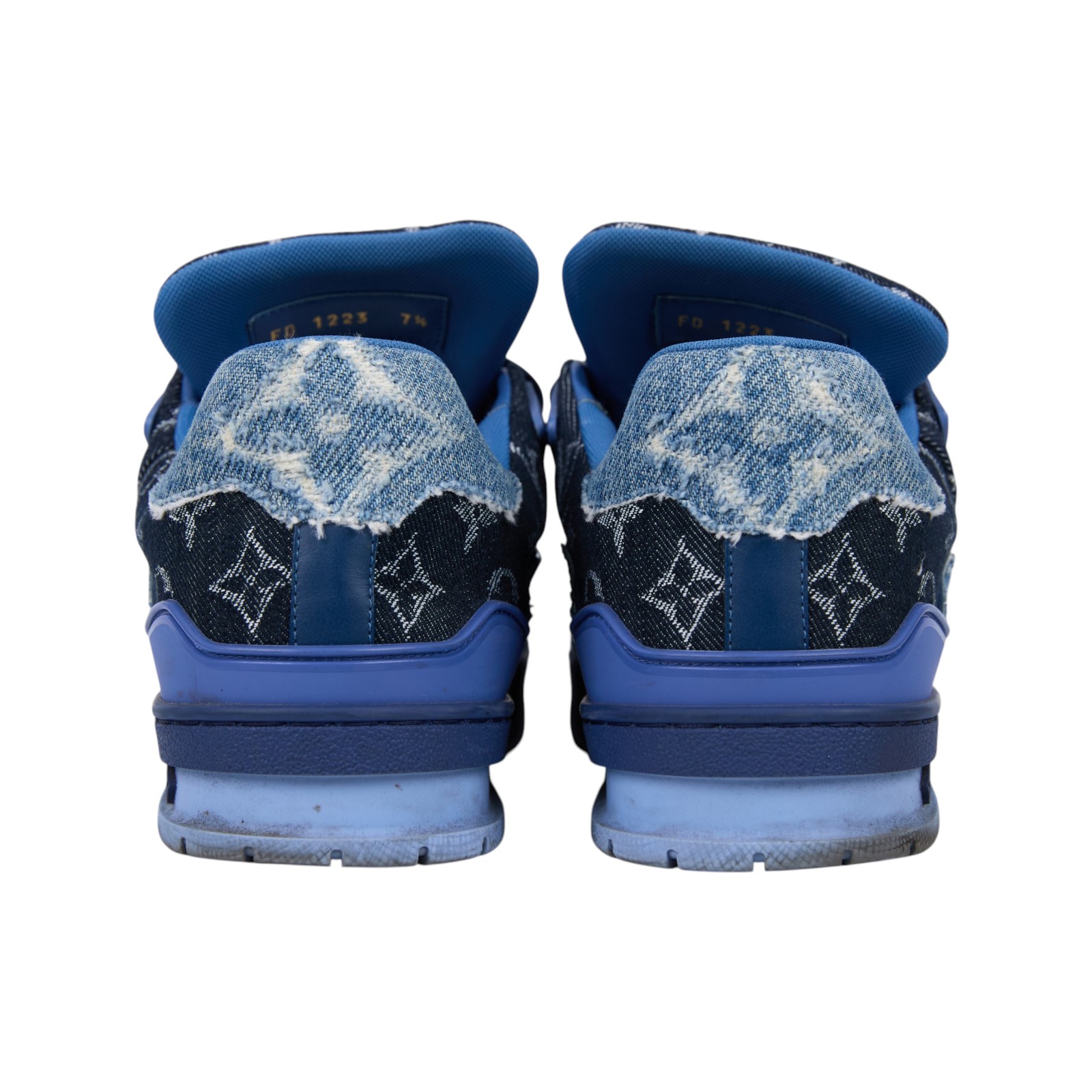 路易威登 LOUIS VUITTON LV Trainer 運動鞋 丹寧 1AC4YS 牛仔TRAINER#7.5 原廠盒子/防塵袋