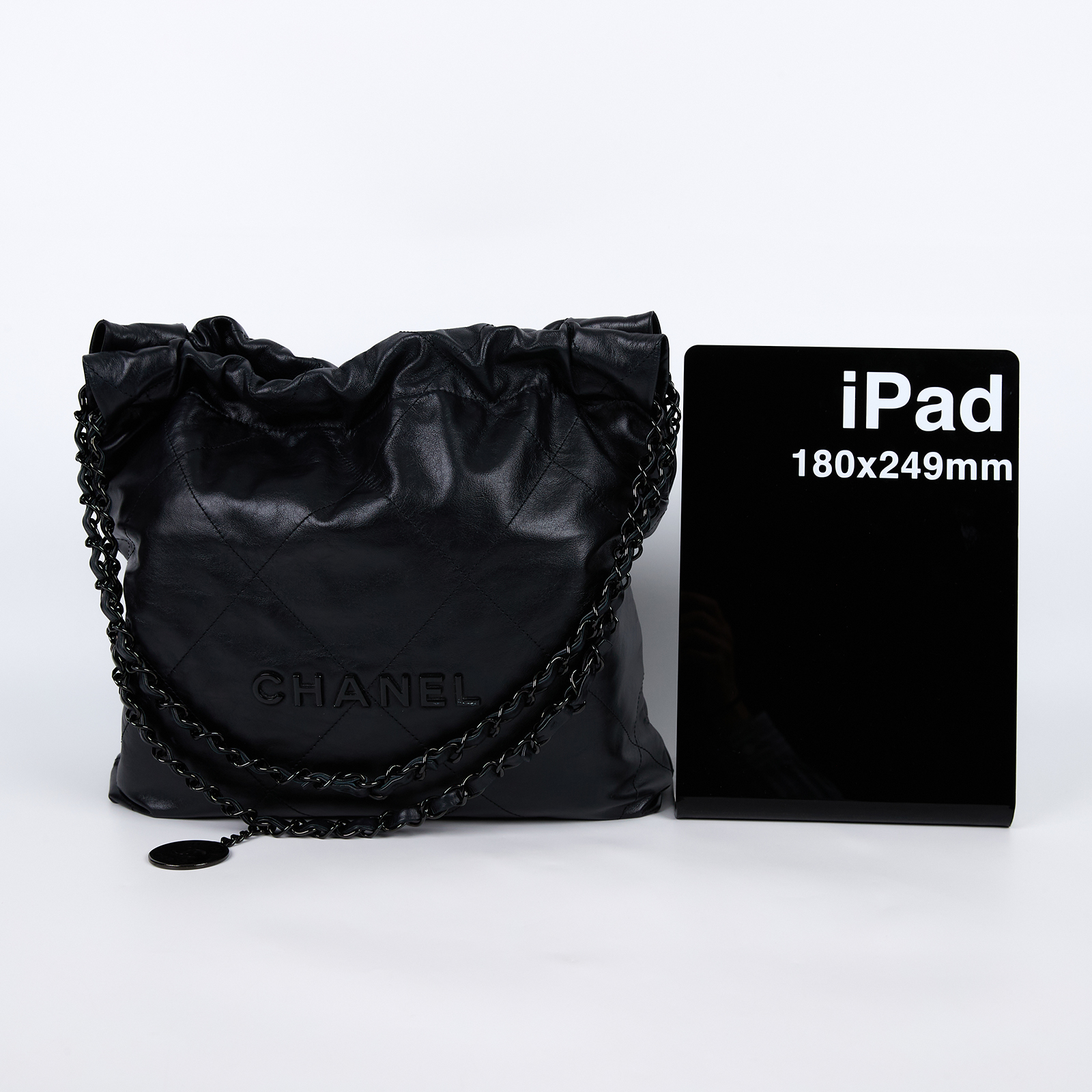 香奈兒 CHANEL 22 小型 束口包 AS3260 晶片款 SO BLACK 22BAG 小號 防塵袋/內袋