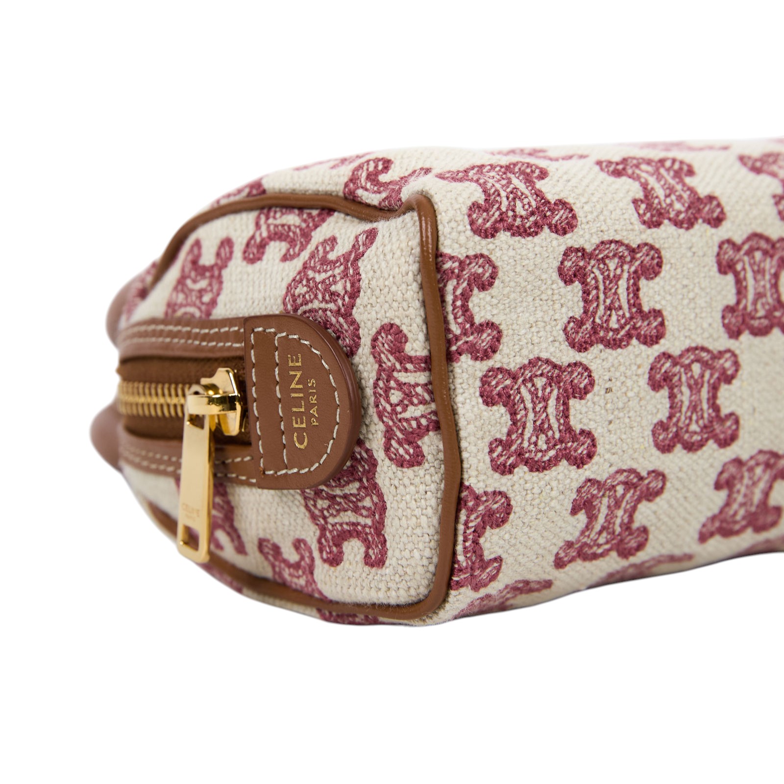 思琳 CELINE Mini Boston 手提包 斜背包 凱旋門 195112CS8 原花帆布MINI波士頓包 防塵袋/背帶/購買證明影本