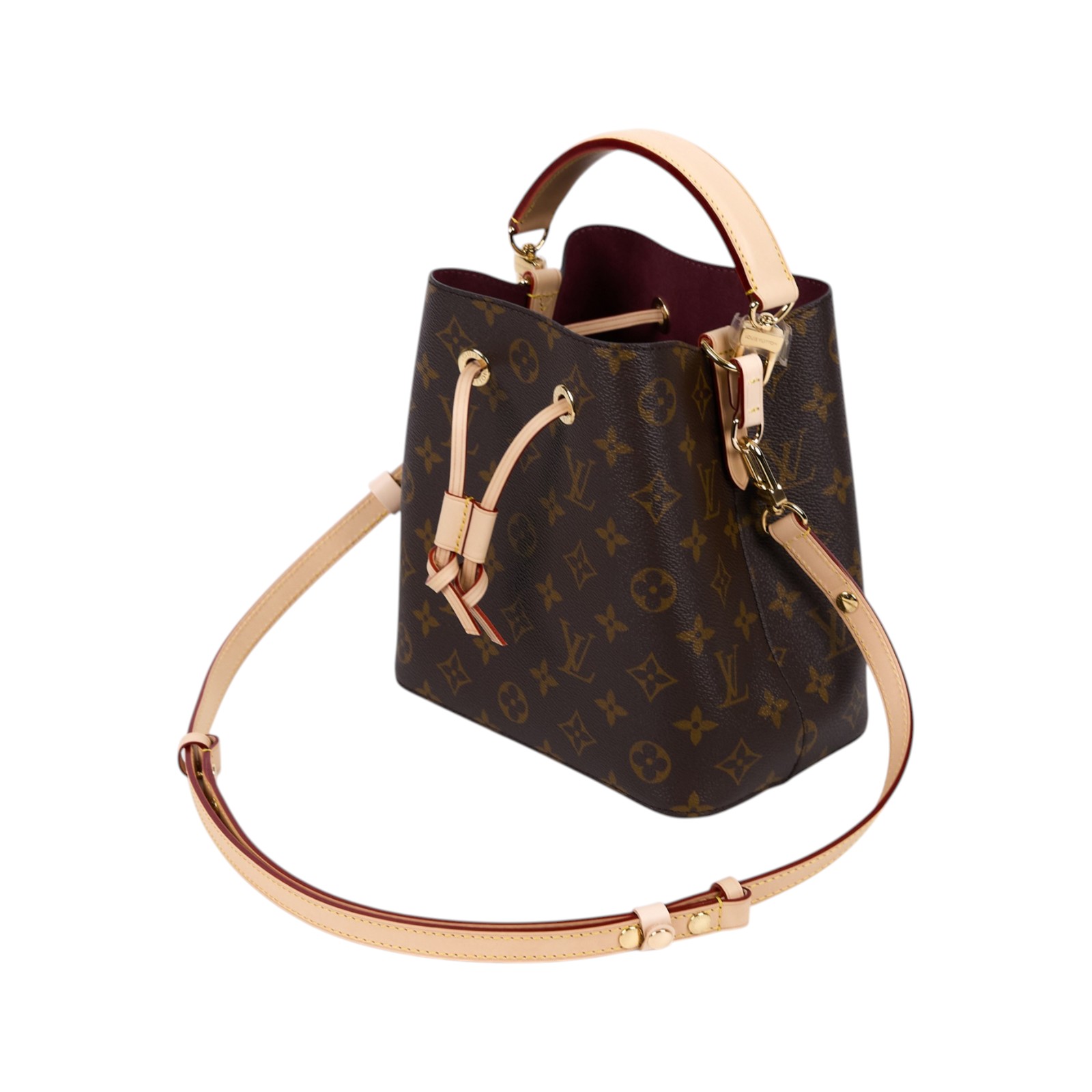 路易威登 LOUIS VUITTON Néonoé BB 經典帆布 束口水桶包 M46581 晶片款 原花Néonoé BB 原廠盒子/防塵袋/背帶2/購買證明