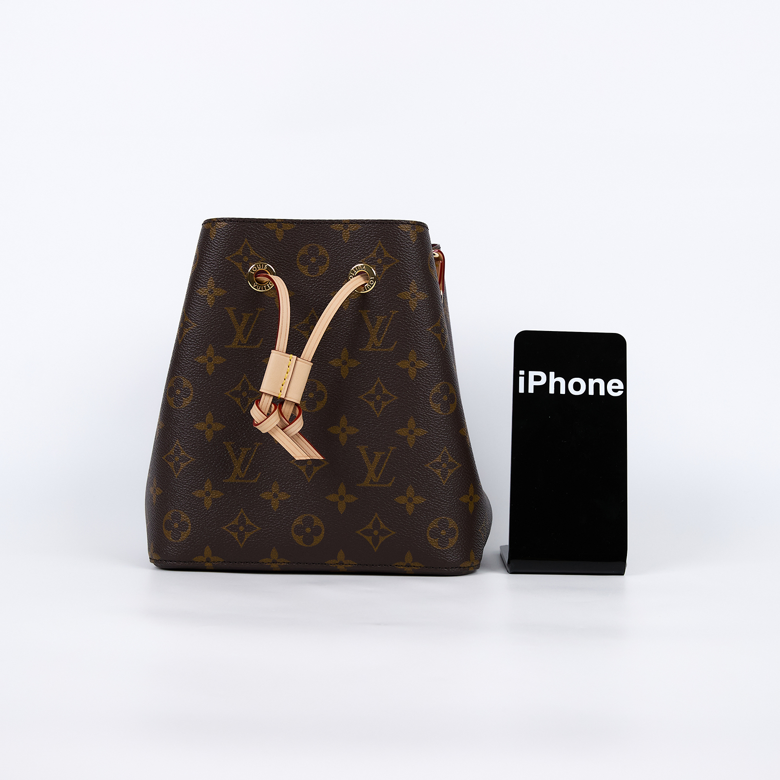 路易威登 LOUIS VUITTON Néonoé BB 經典帆布 束口水桶包 M46581 晶片款 原花Néonoé BB 原廠盒子/防塵袋/背帶2/購買證明