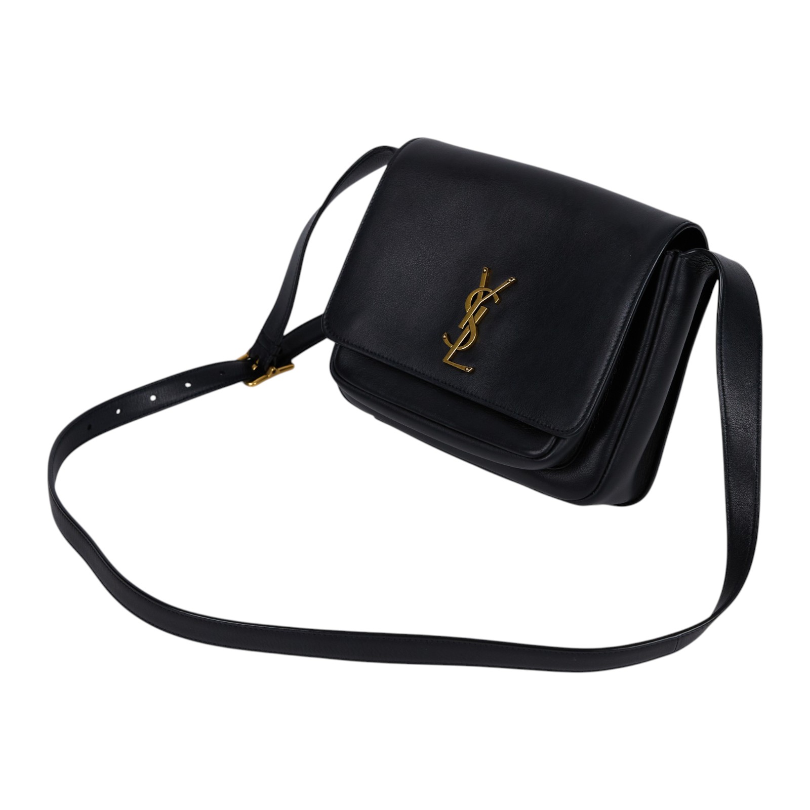 聖羅蘭 YSL SAINT LAURENT Niki satchel 皮革 肩背包 718556AAD39 黑NIKI SATCHEL斜背 原廠盒子/防塵袋